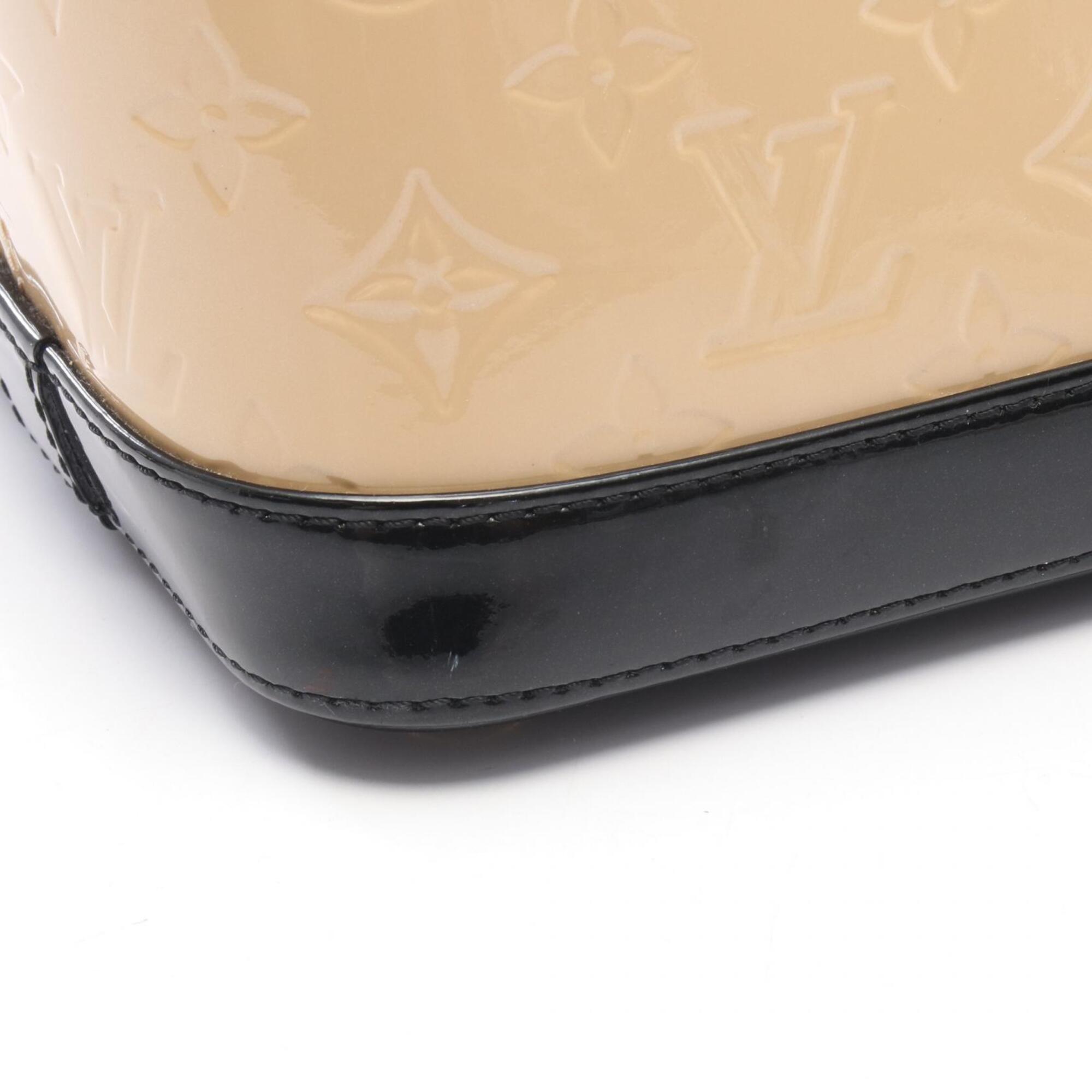 Louis Vuitton Beige Black Dune Vernis Handbag (Pre-Owned)