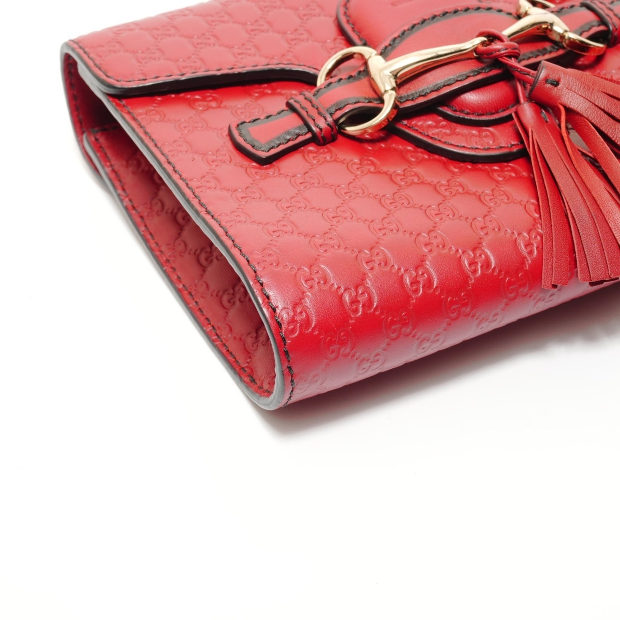 Gucci Microguccissima Red Color Micro Gg Leather Shoulder Bag (Pre-Owned)
