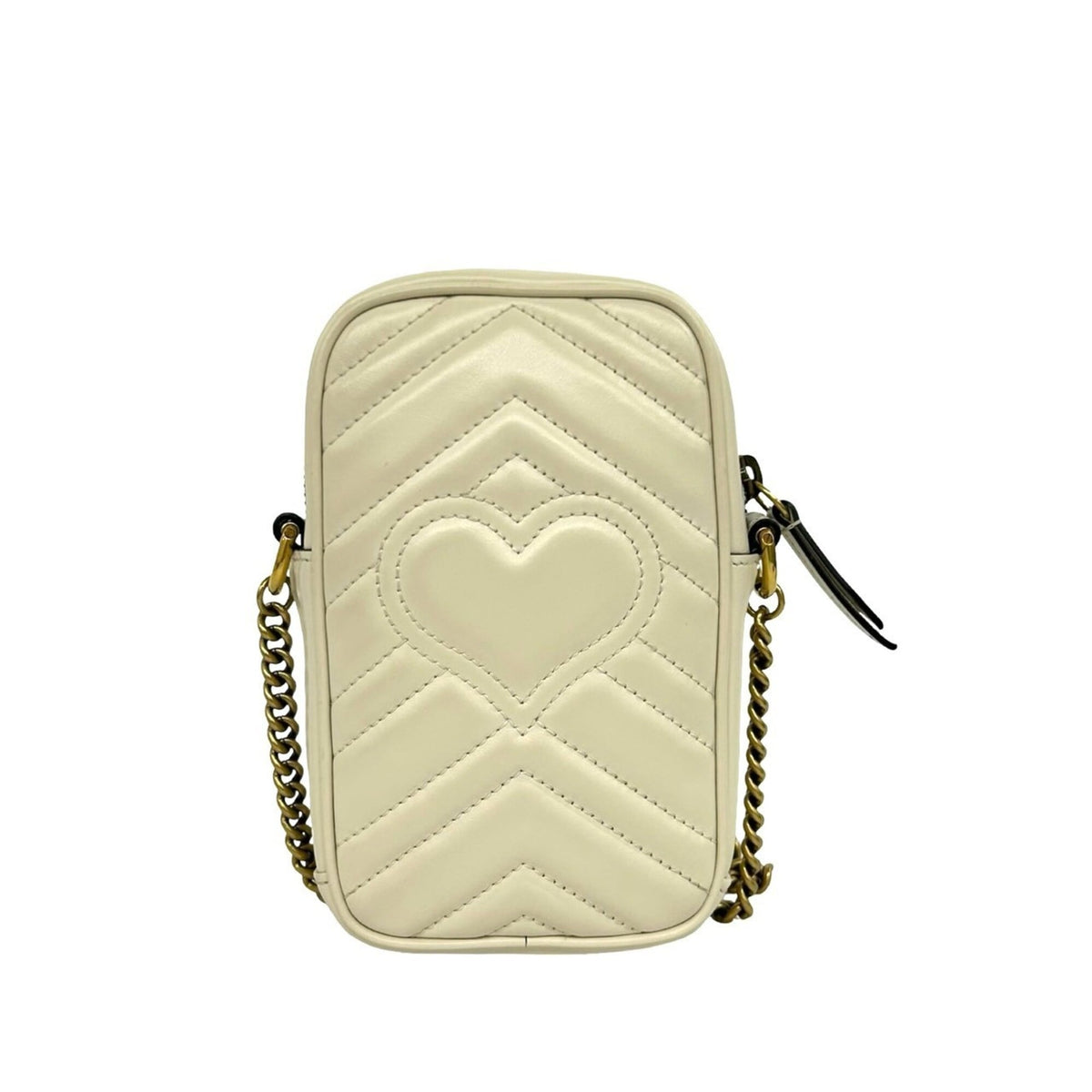 Gucci White Leather Pochette Shoulder Bag (Pre-Owned)