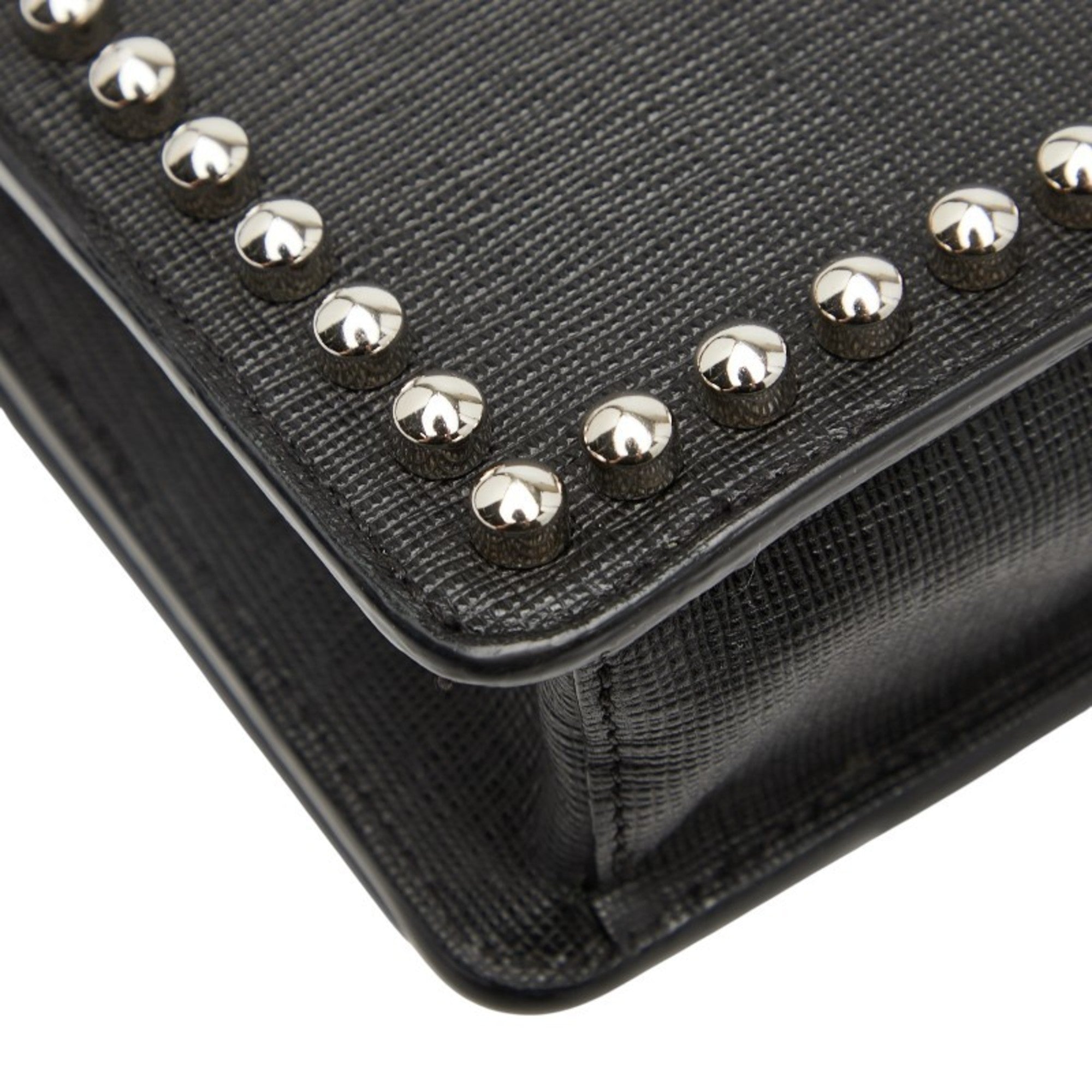 Fendi Black Leather Shoulder Bag (Pre-Owned)