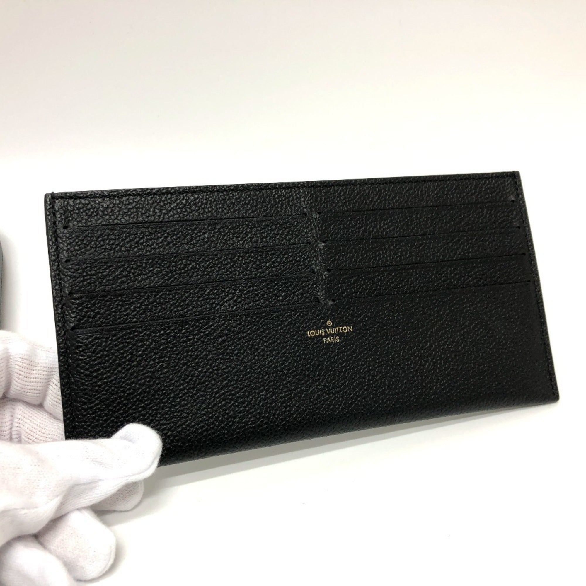 Louis Vuitton Monogram Empreinte Black Galle Monogram Empreinte Chain/Shoulder Wallet (Pre-Owned)