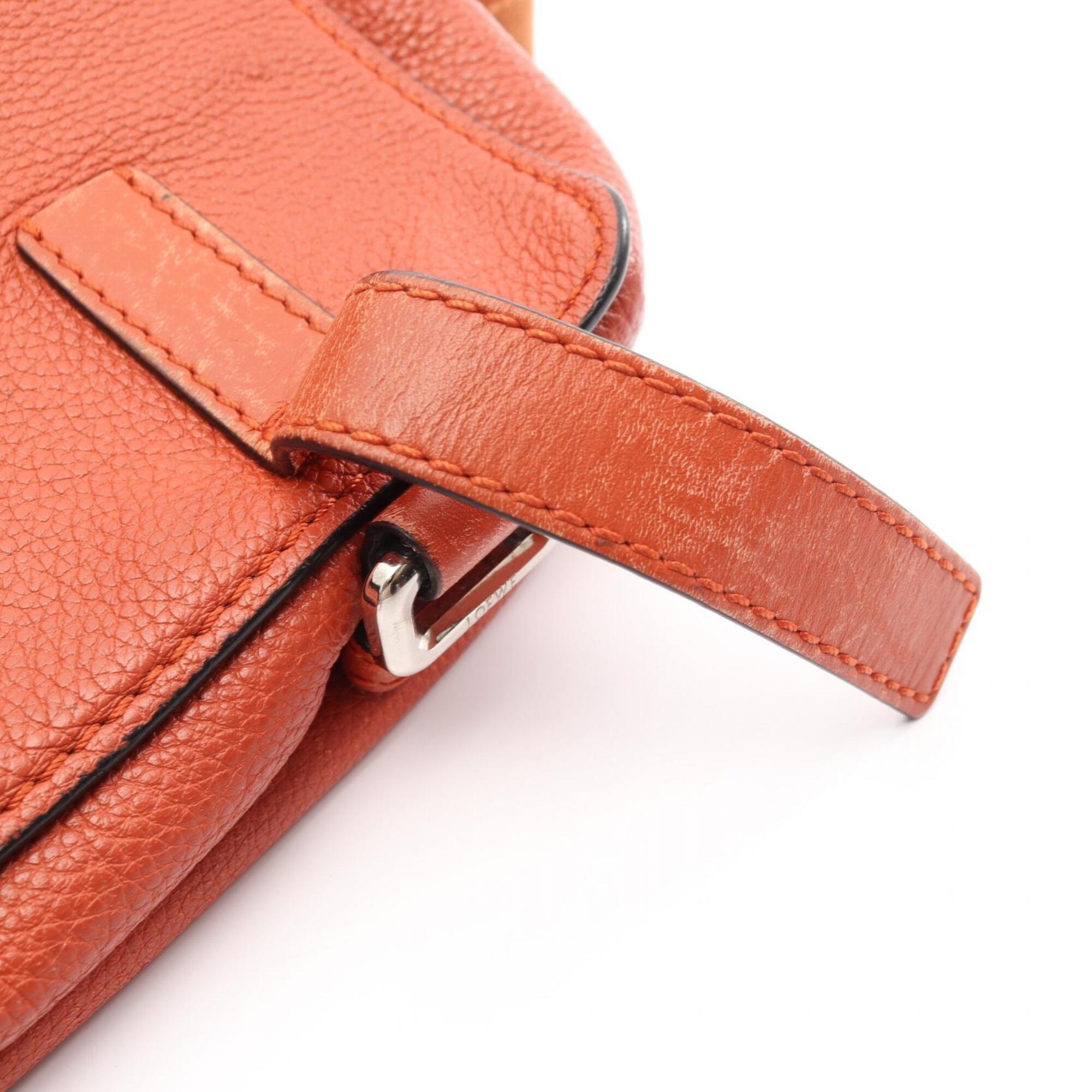 Loewe Brown Leather Handbag Shoulder Bag (Pre-Owned)