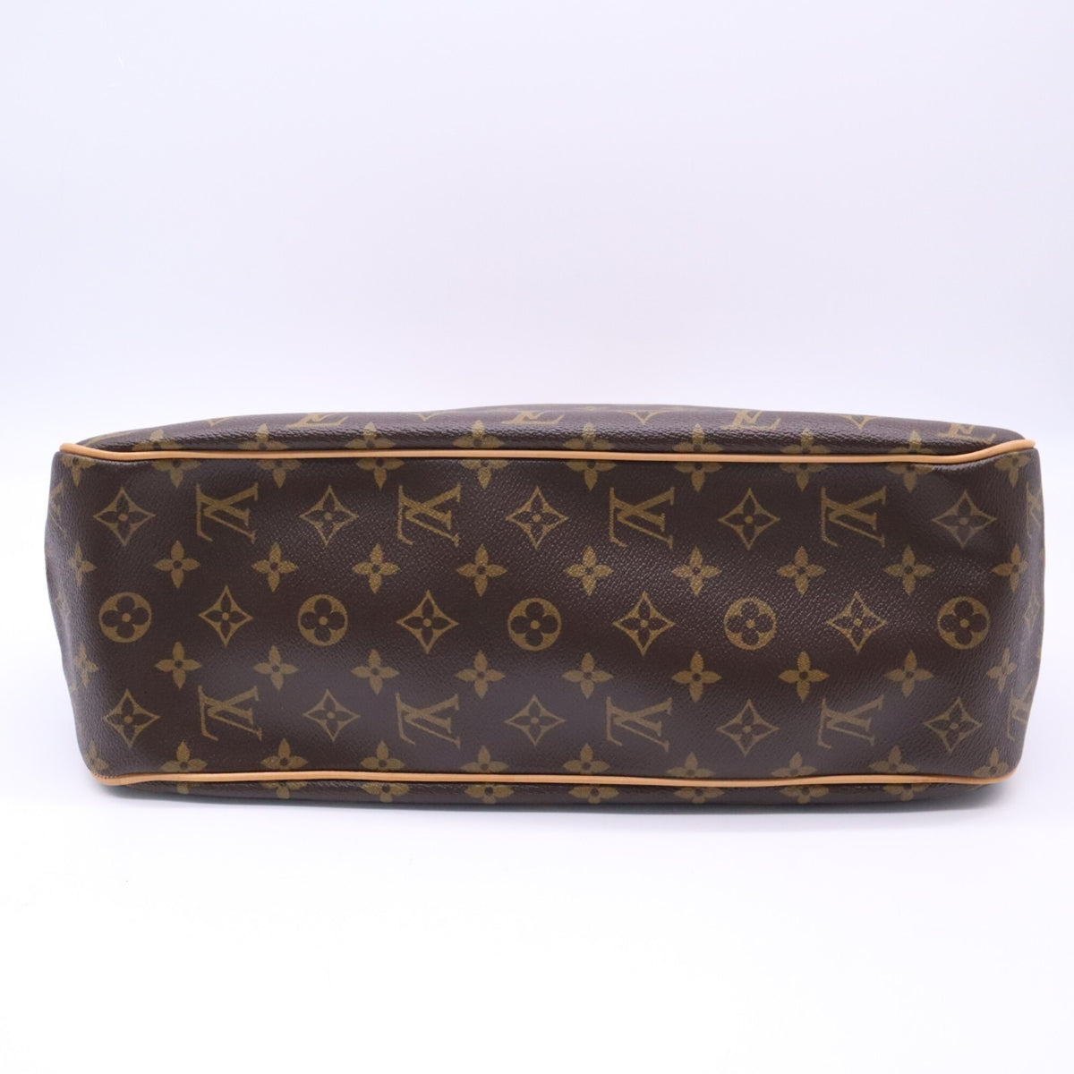 Louis Vuitton Monogram Beige Brown Coated Canvas Leather Handbag (Pre-Owned)