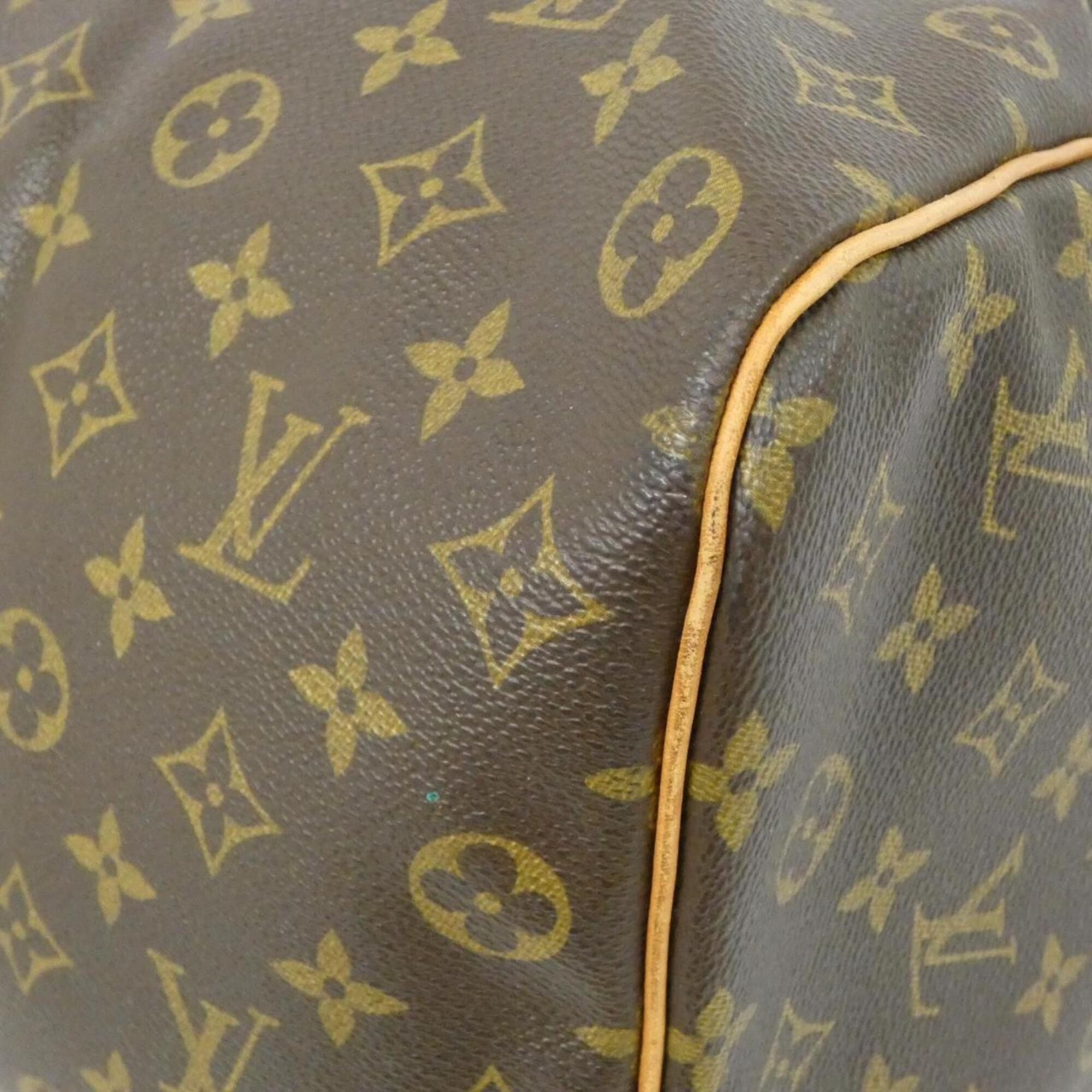 Louis Vuitton Monogram Marron Coated Canvas Boston Bag (Pre-Owned)