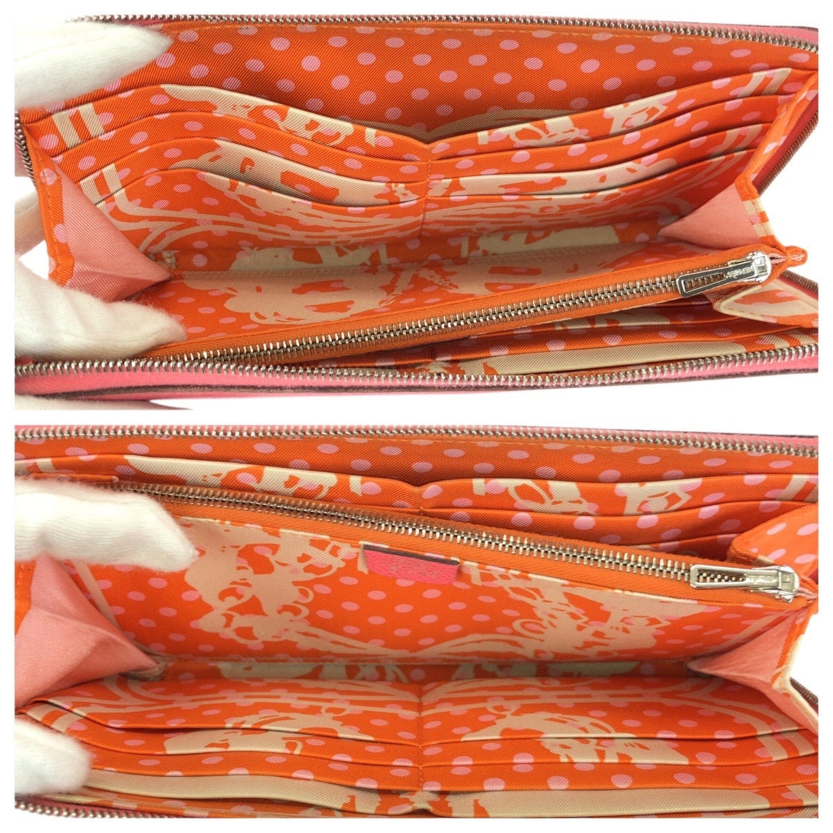 Hermes Pink Rose Azalee Epsom Leather Long Wallet (Bi-Fold) (Pre-Owned)