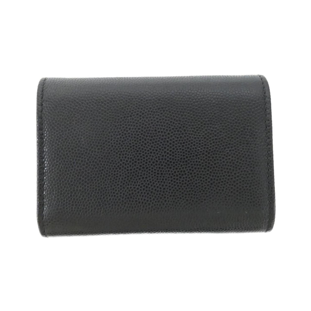 Chanel Black Grained Calfskin Wallet (Tri-Fold) (Pre-Owned)