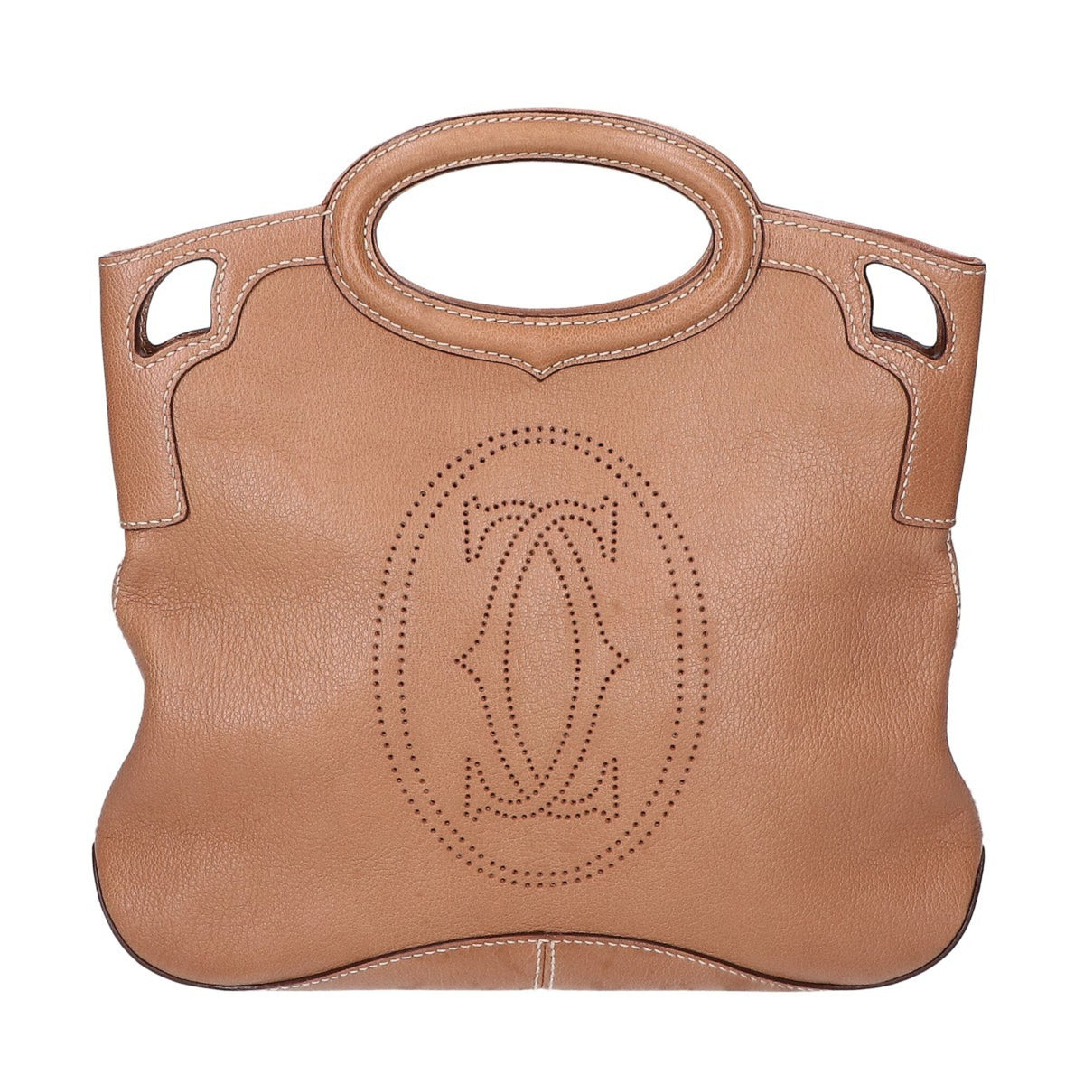 Cartier Camel Leather Handbag (Pre-Owned)