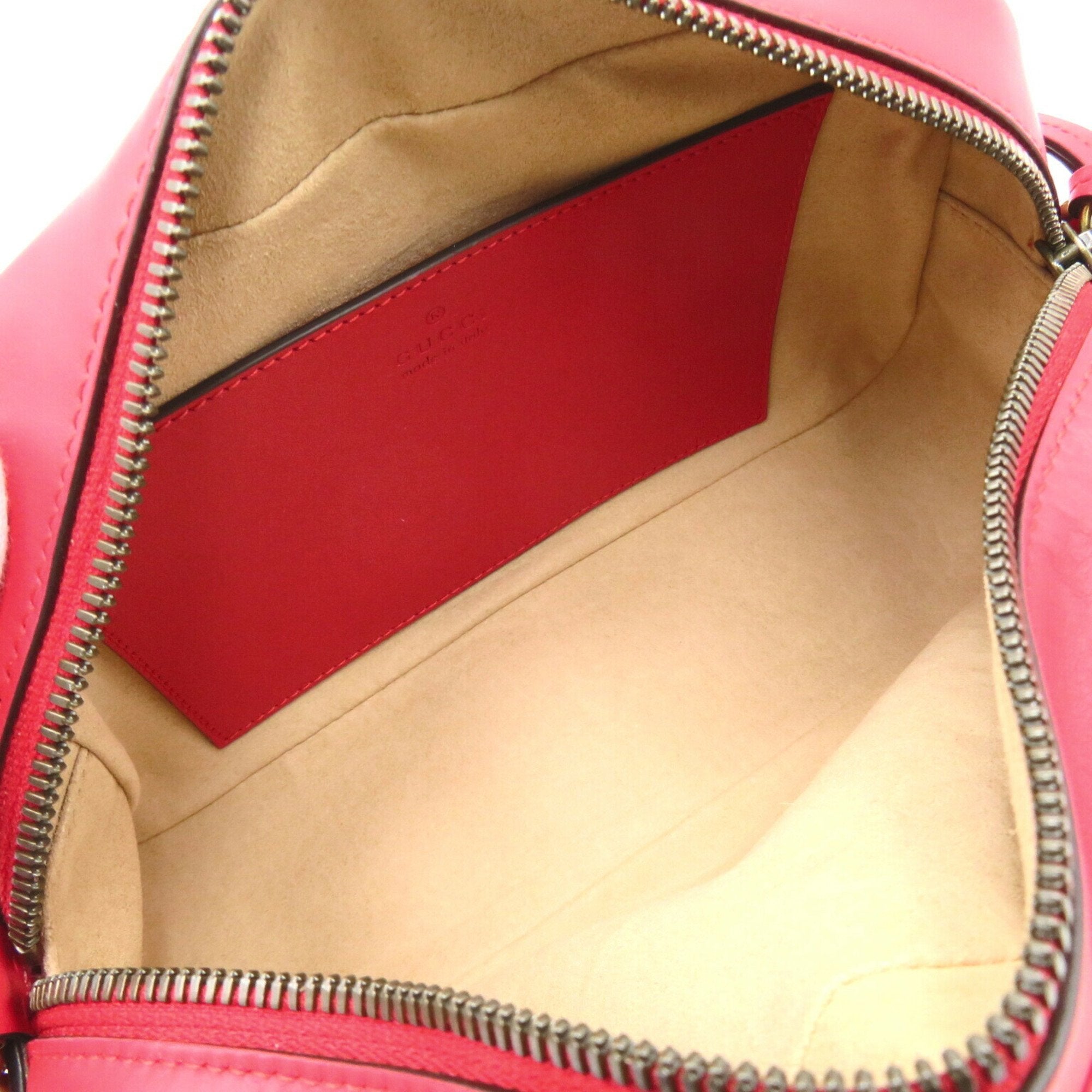 Gucci Red Color Leather Quilting Shoulder Bag
