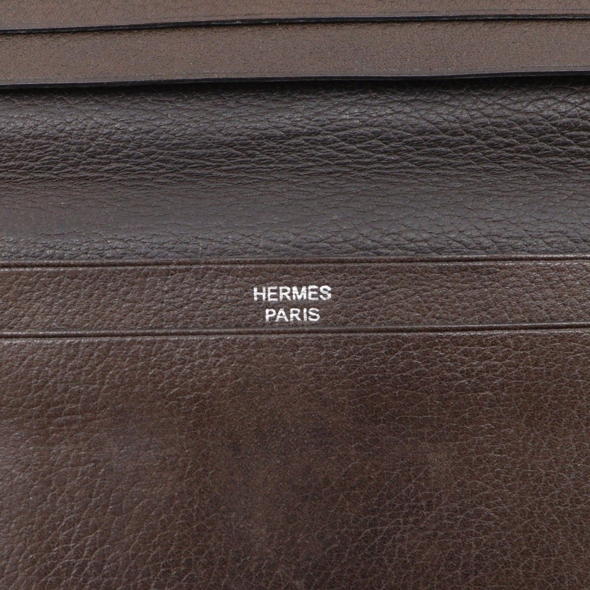 Hermes Brown Leather Bill Wallet (Bi-Fold) (Pre-Owned)