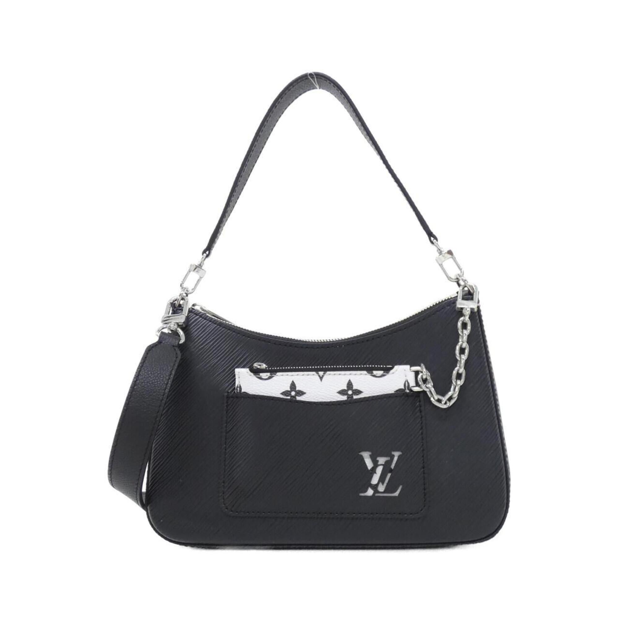 Louis Vuitton Black Leather Pouch Shoulder Bag (Pre-Owned)