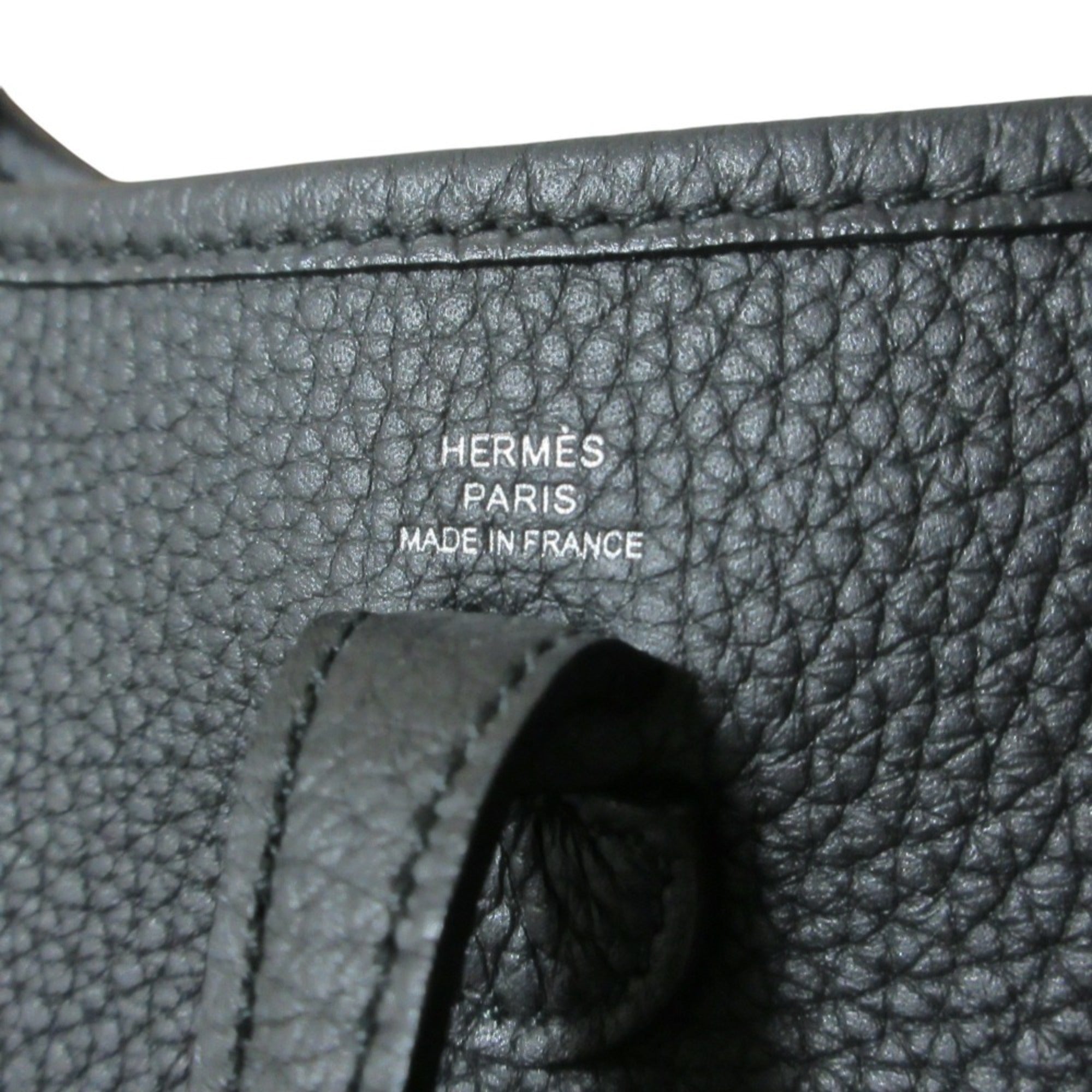 Hermes Black Taurillon Clemence Leather Shoulder Bag (Pre-Owned)