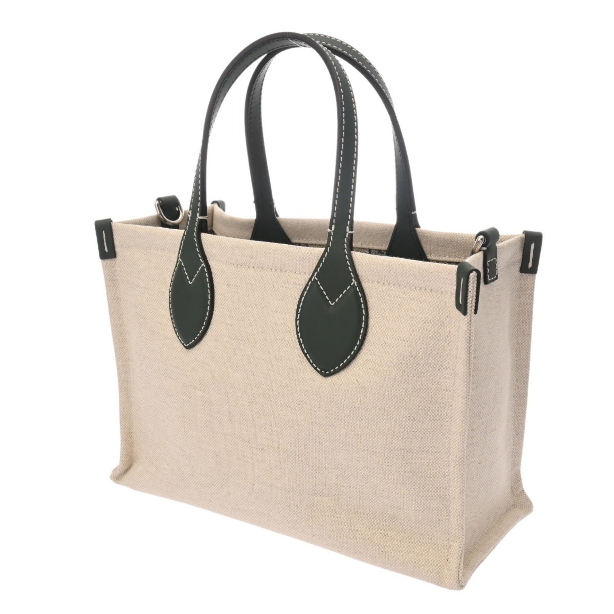 Gucci Beige Canvas Leather Handbag (Pre-Owned)