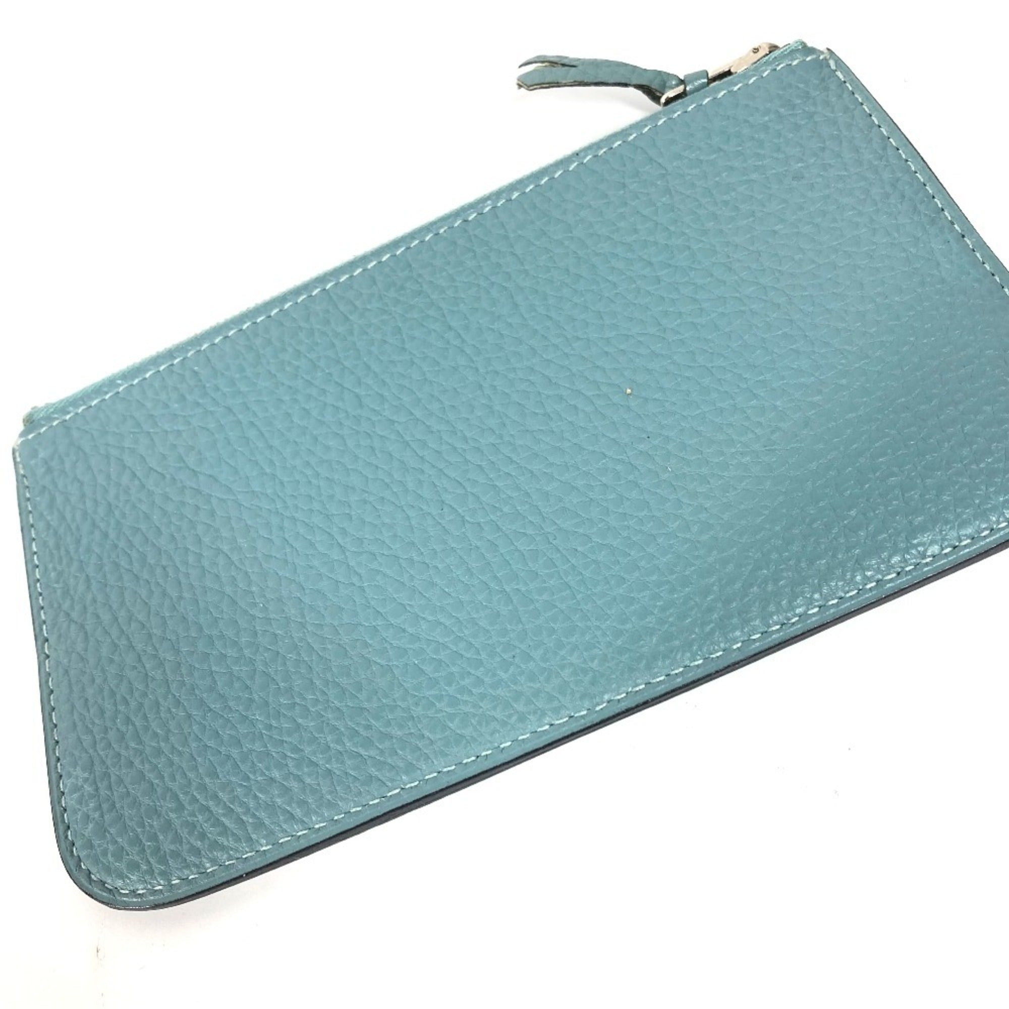 Hermes Dogon Duo Blue Togo Leather Long Wallet (Bi-Fold) (Pre-Owned)