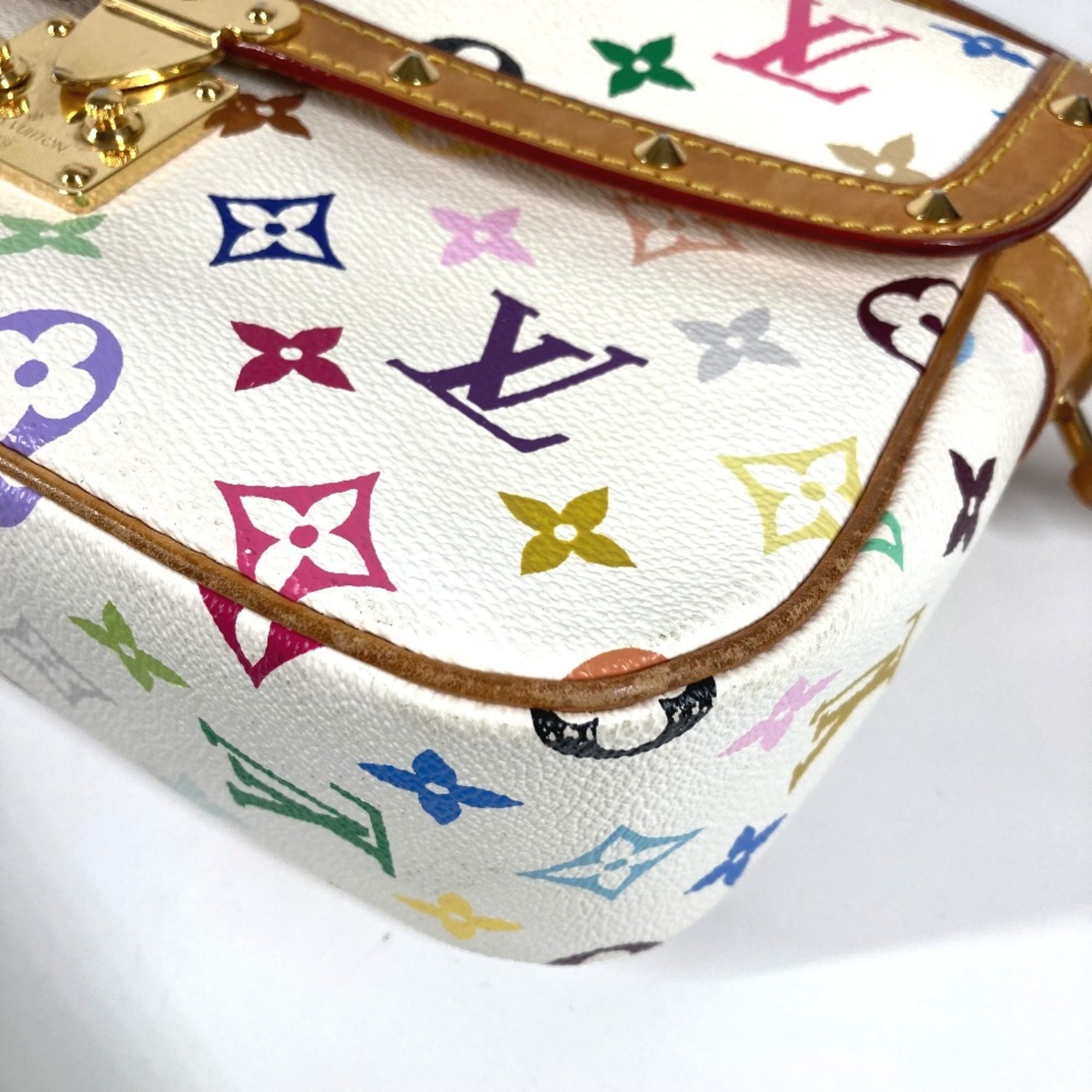 Louis Vuitton Blanc White Monogram Multicolore Shoulder Bag (Pre-Owned)