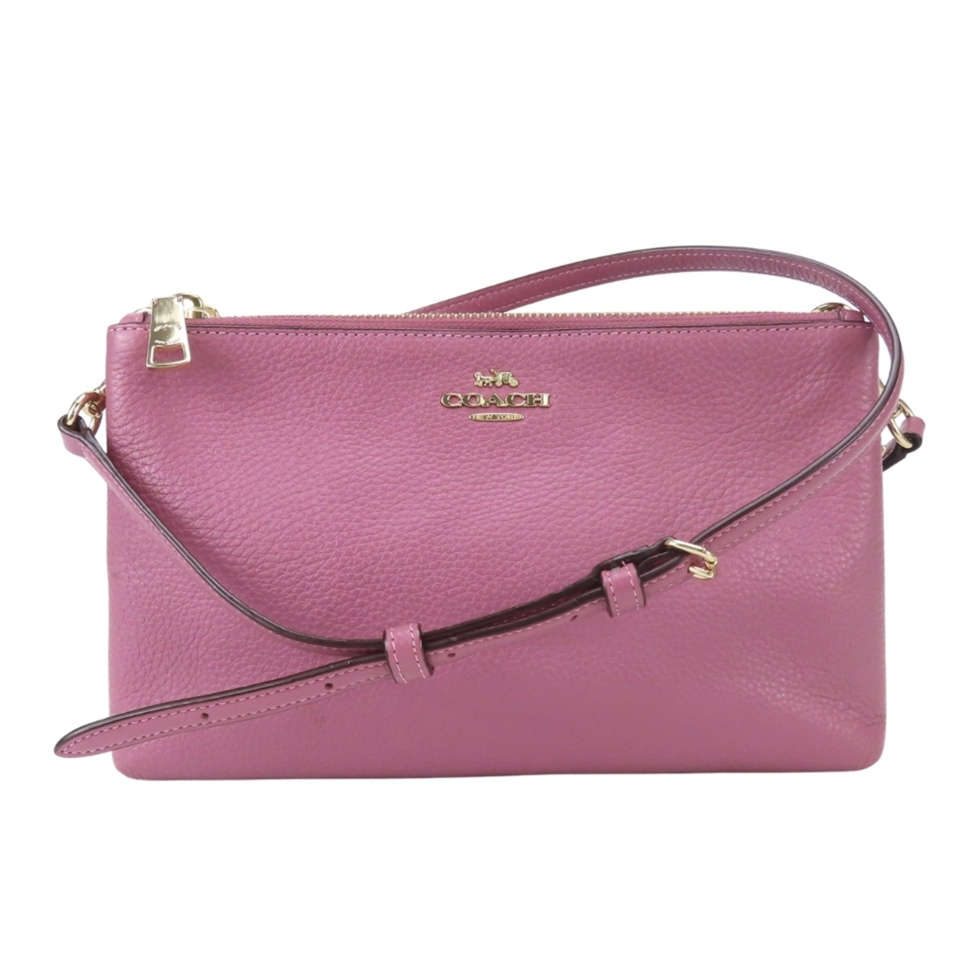Coach Pink Purple Leather Shoulder Bag (Pre-Owned)
