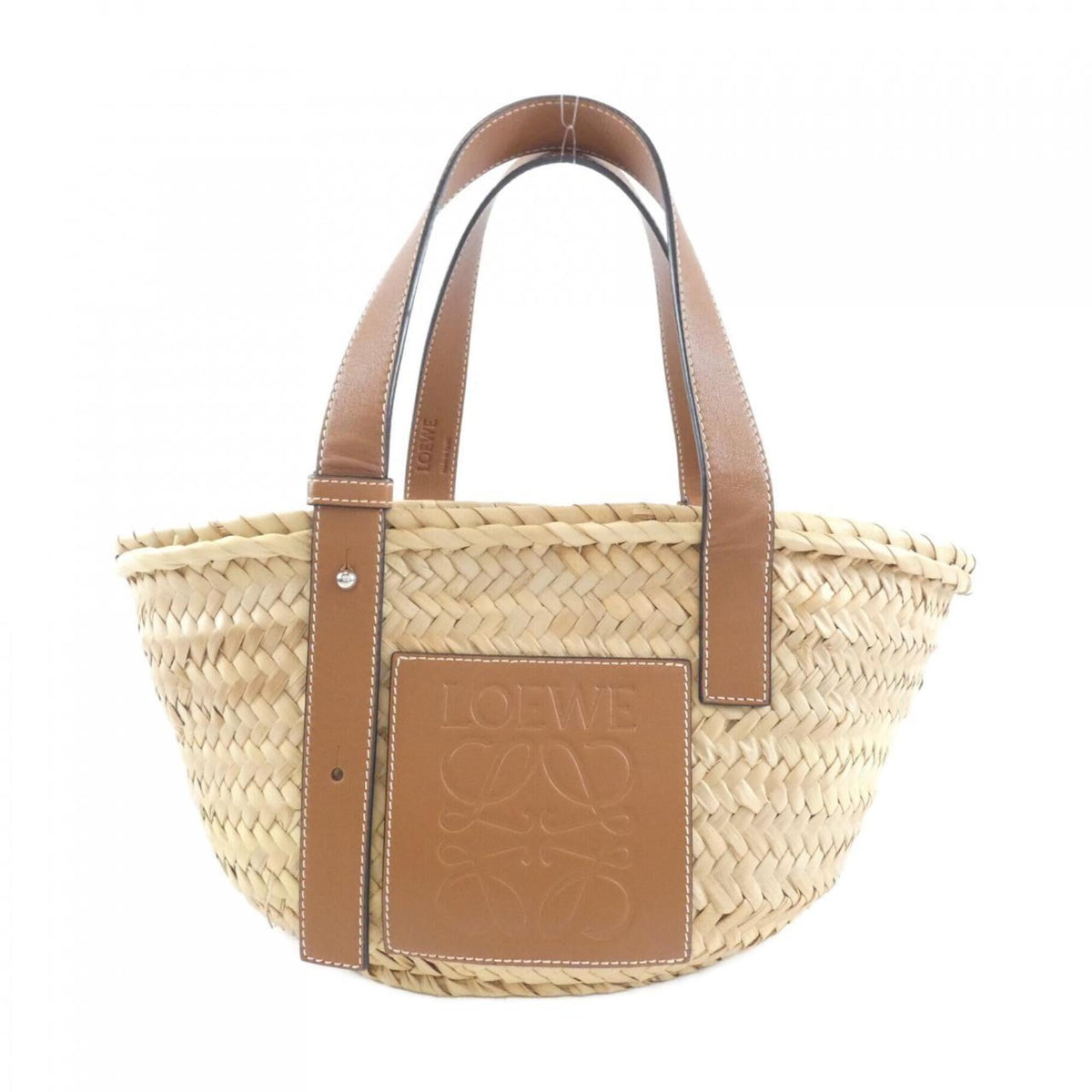Loewe Beige Raffia Leather Handbag (Pre-Owned)