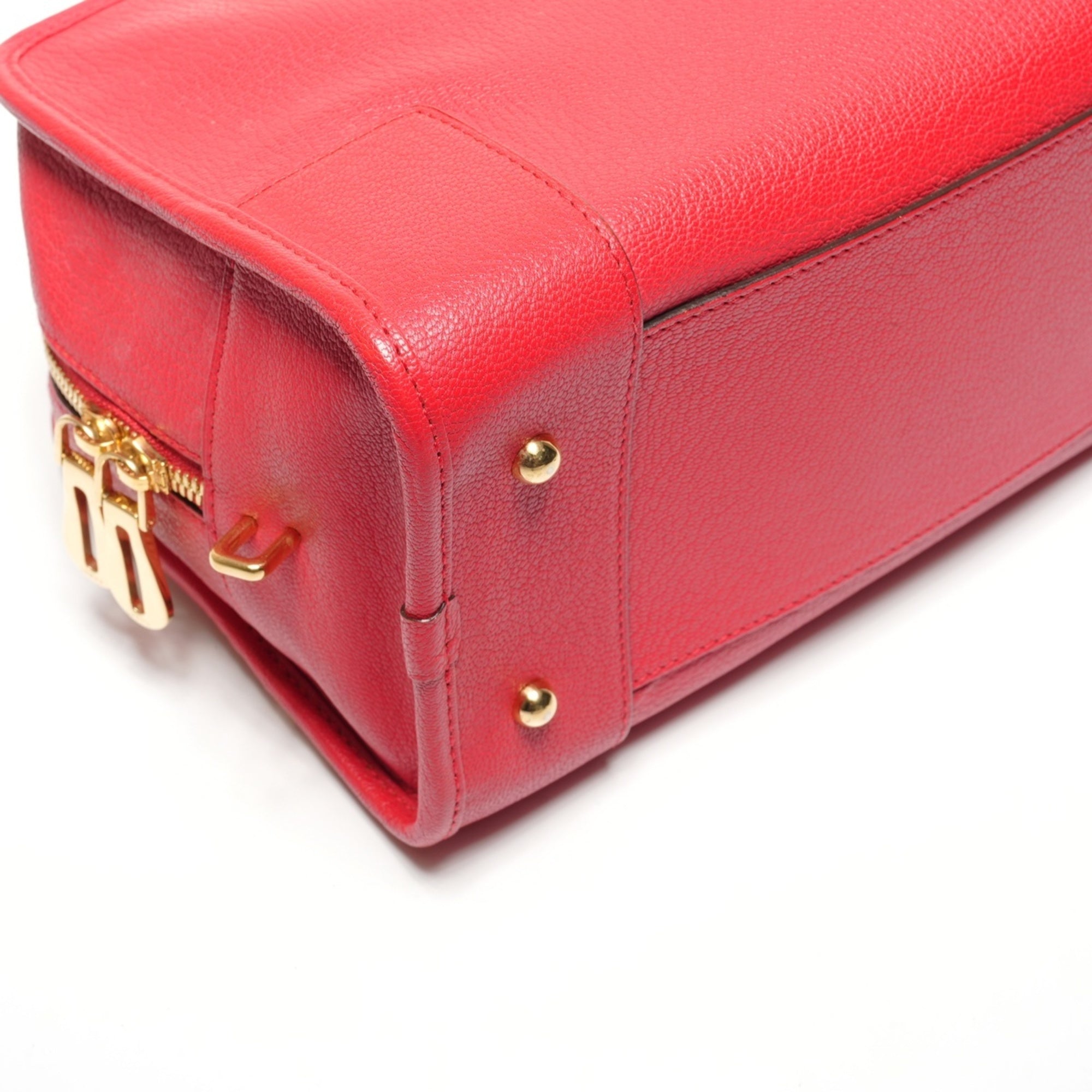 Loewe Amazona Red Color Leather Handbag (Pre-Owned)