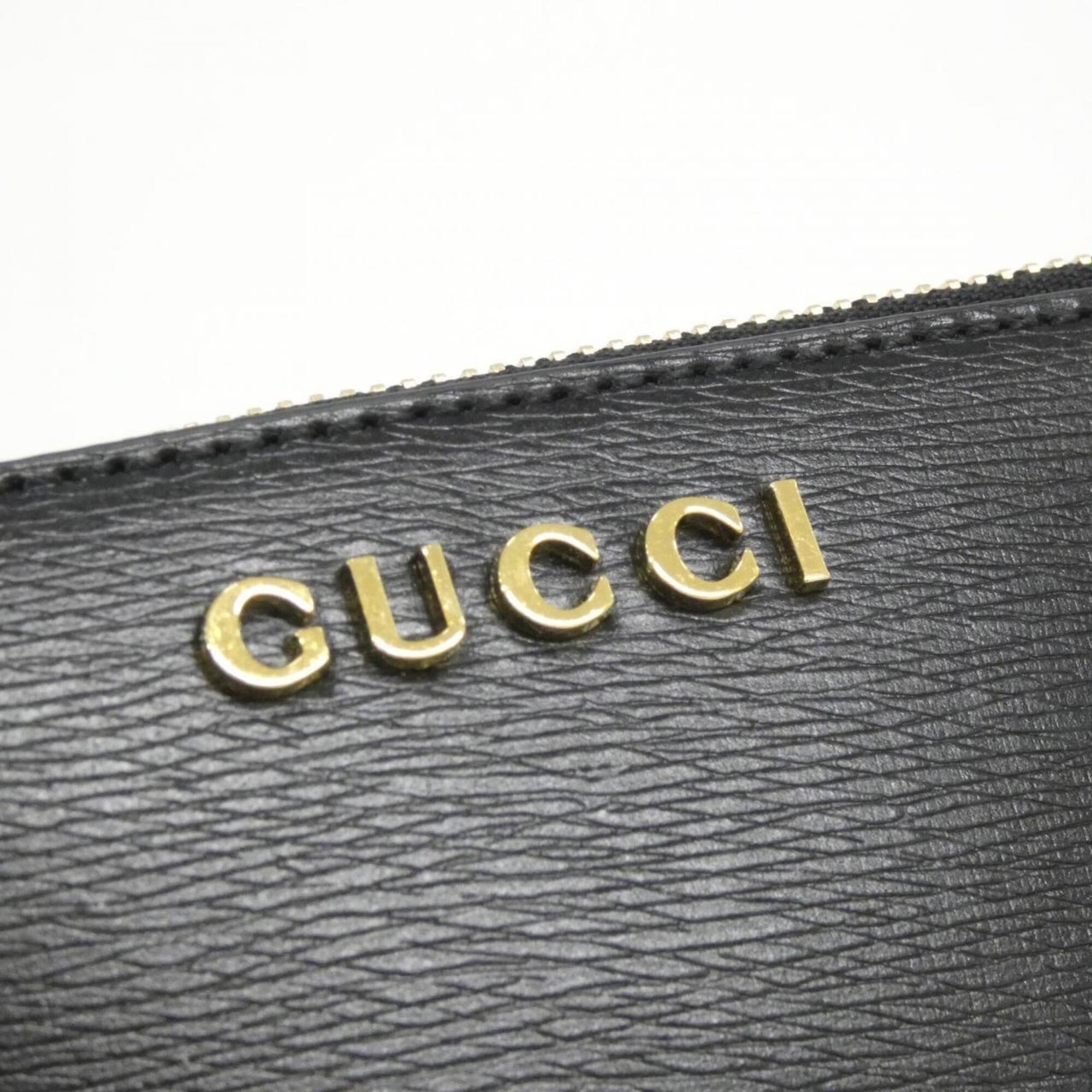 Gucci Black Leather Coin Purse/Coin Case (Pre-Owned)