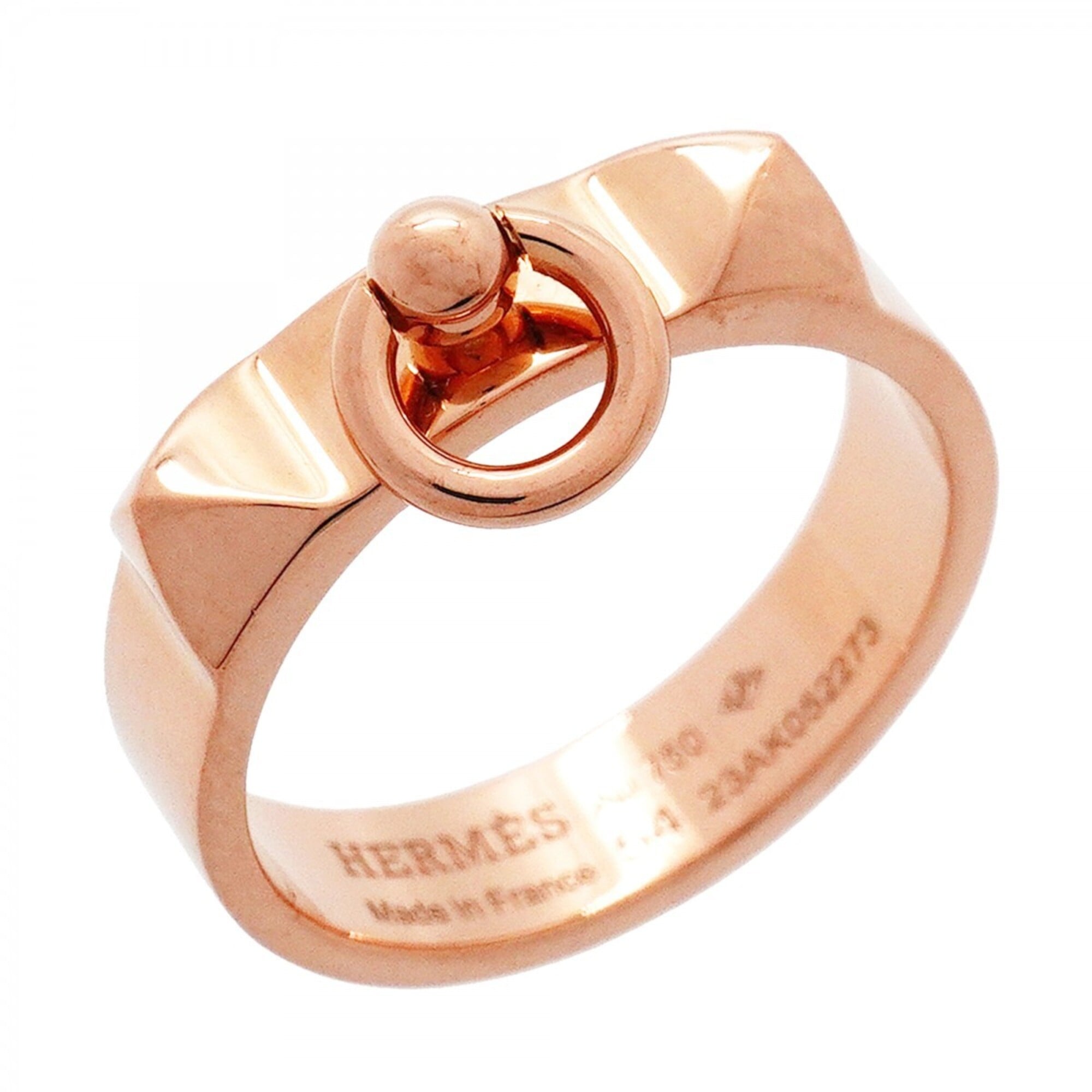 Hermes Pink Gold (18K) Band Ring (Pre-Owned)