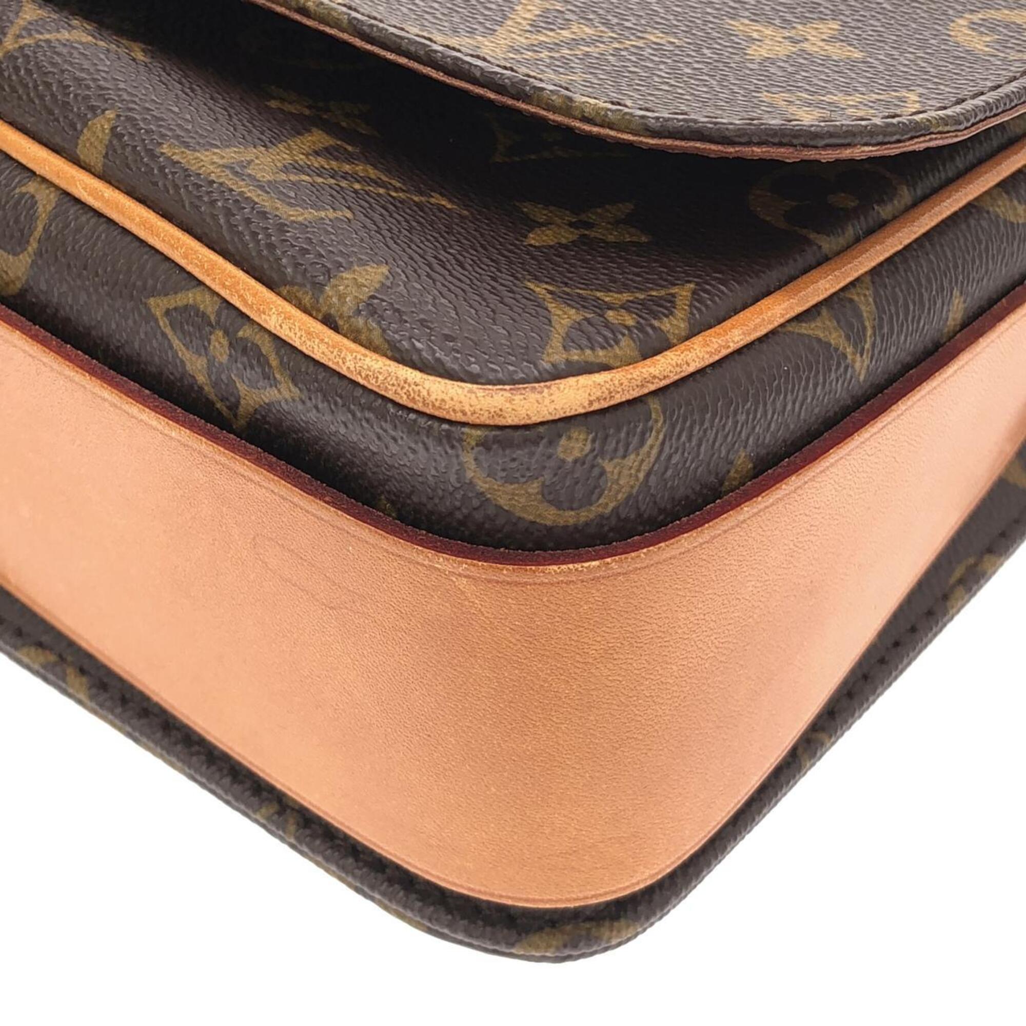 Louis Vuitton Monogram Marron Coated Canvas Shoulder Bag (Pre-Owned)