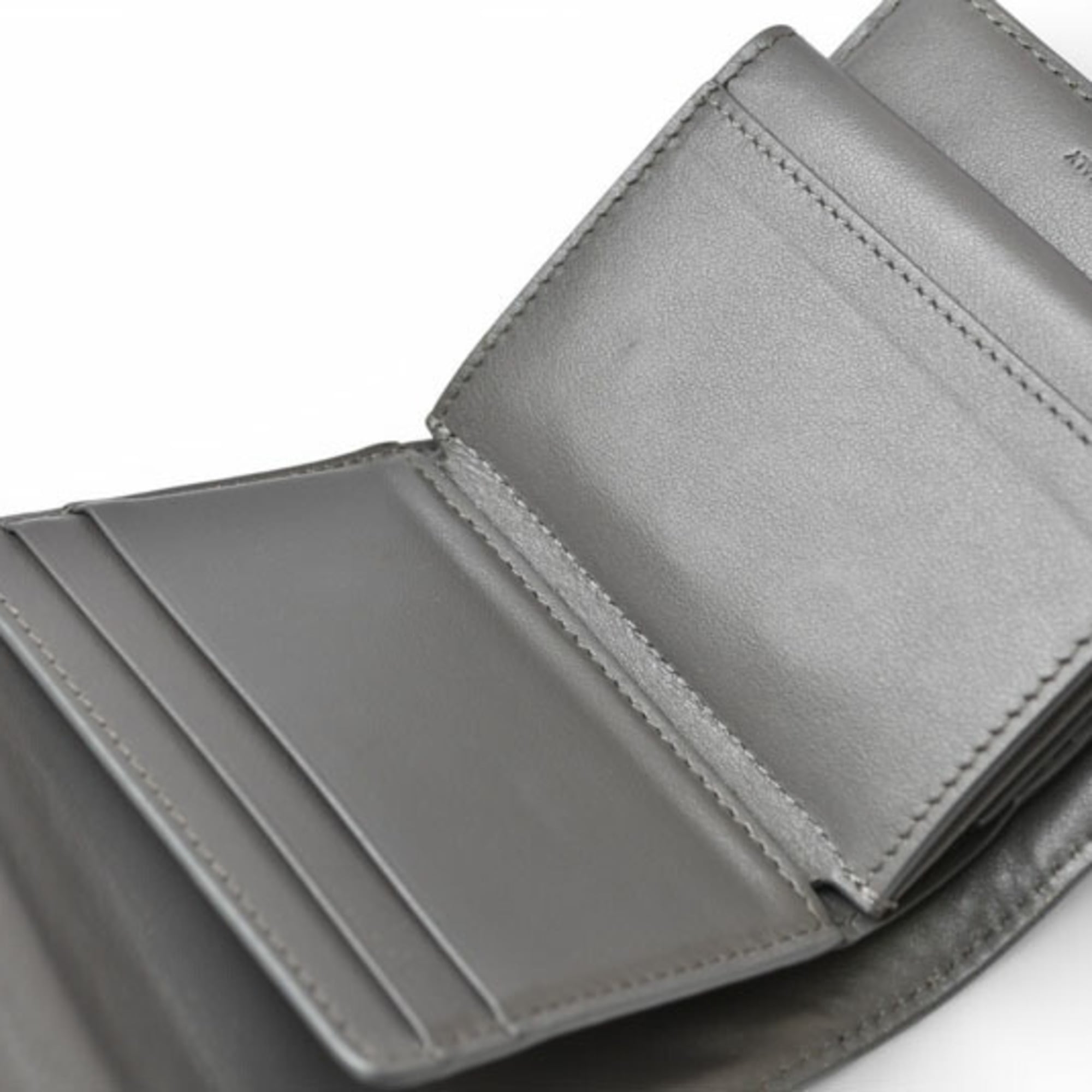 Celine Gray Leather Wallet (Tri-Fold) (Pre-Owned)