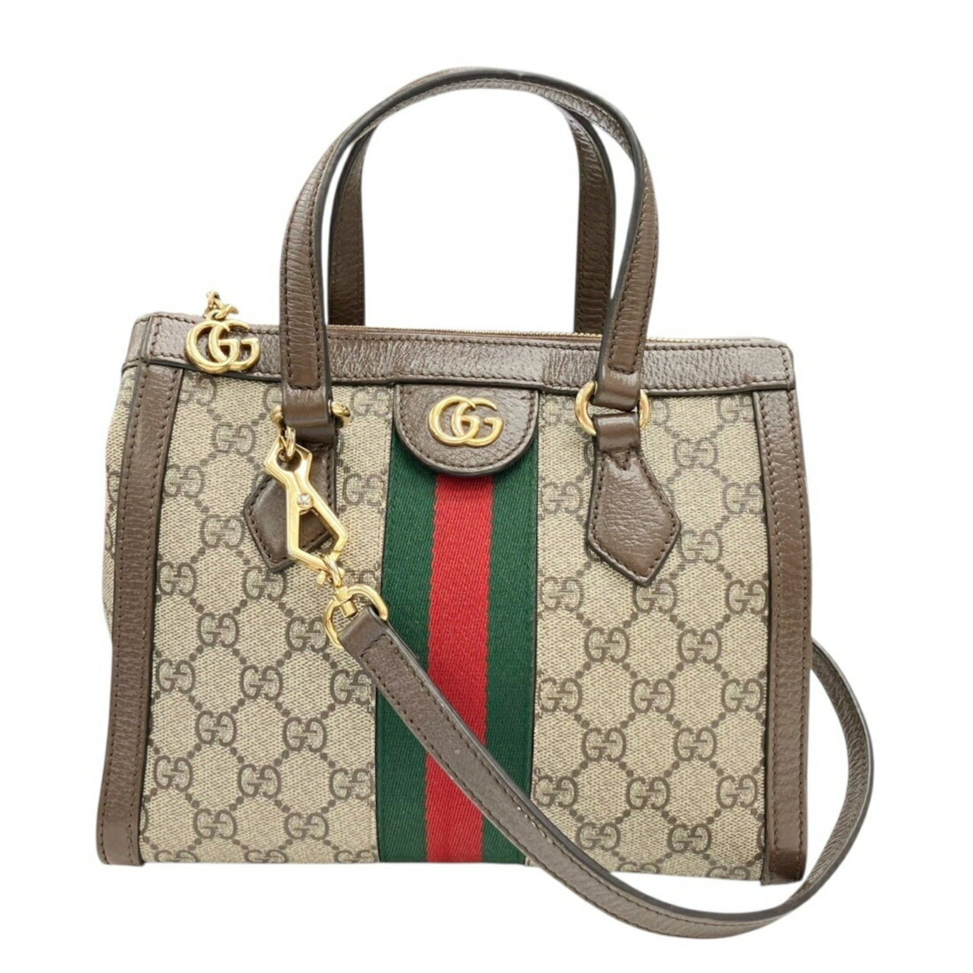 Gucci Beige Gg Supreme Leather Handbag Shoulder Bag (Pre-Owned)
