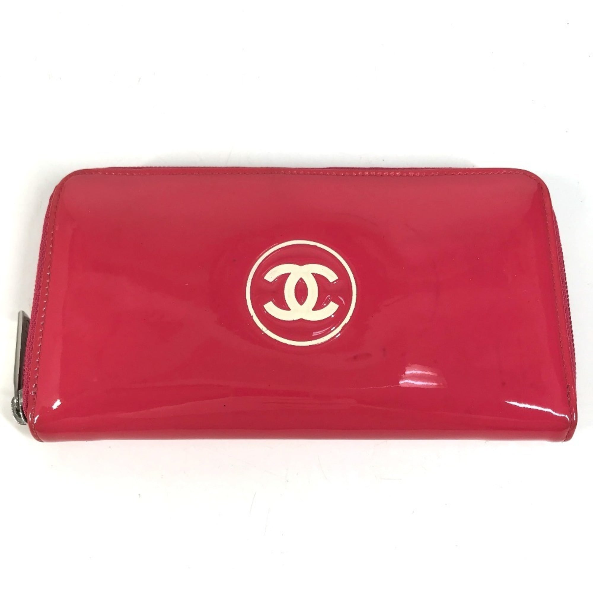 Chanel Pink White Long Wallet (Bi-Fold) (Pre-Owned)