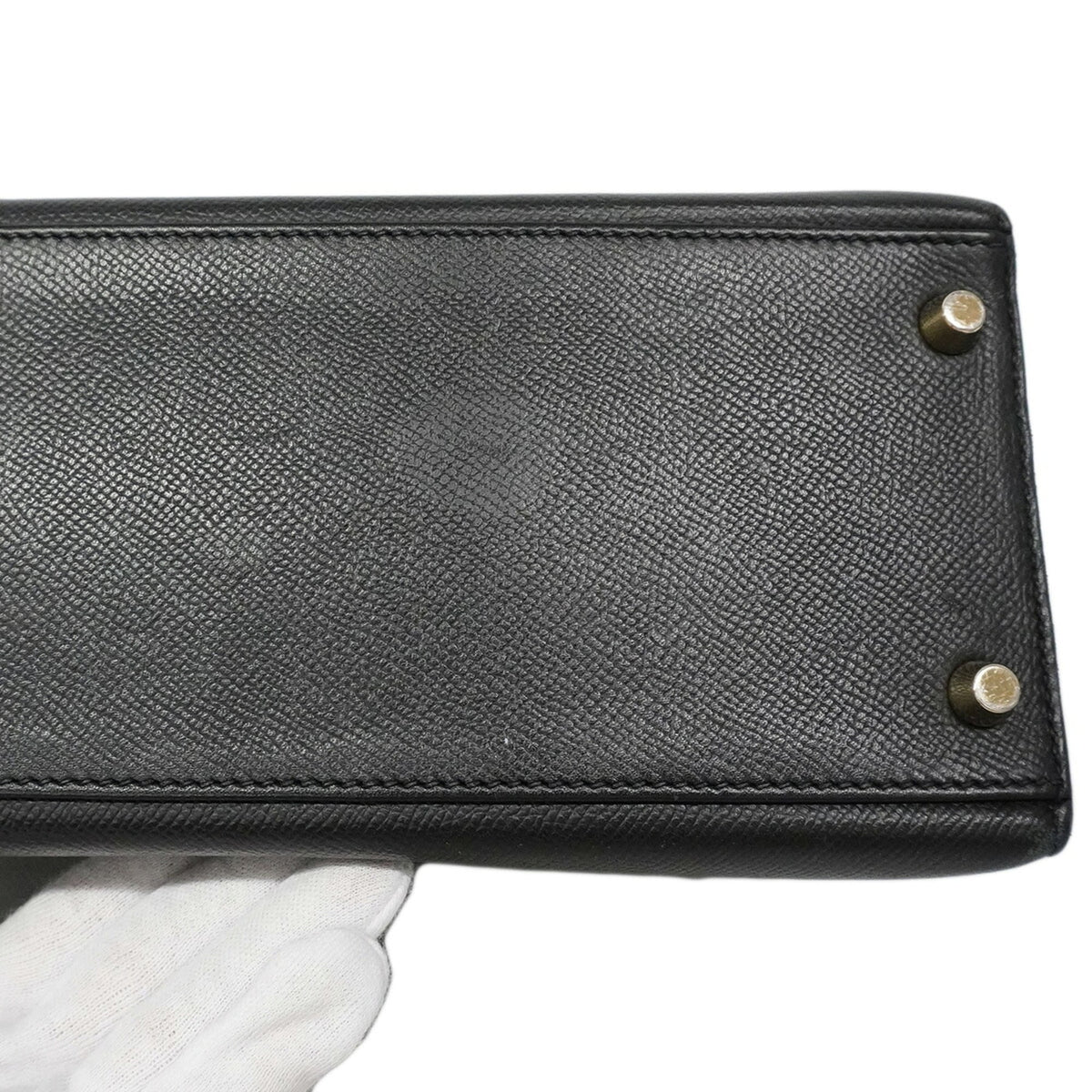 Hermes Black Leather Handbag (Pre-Owned)