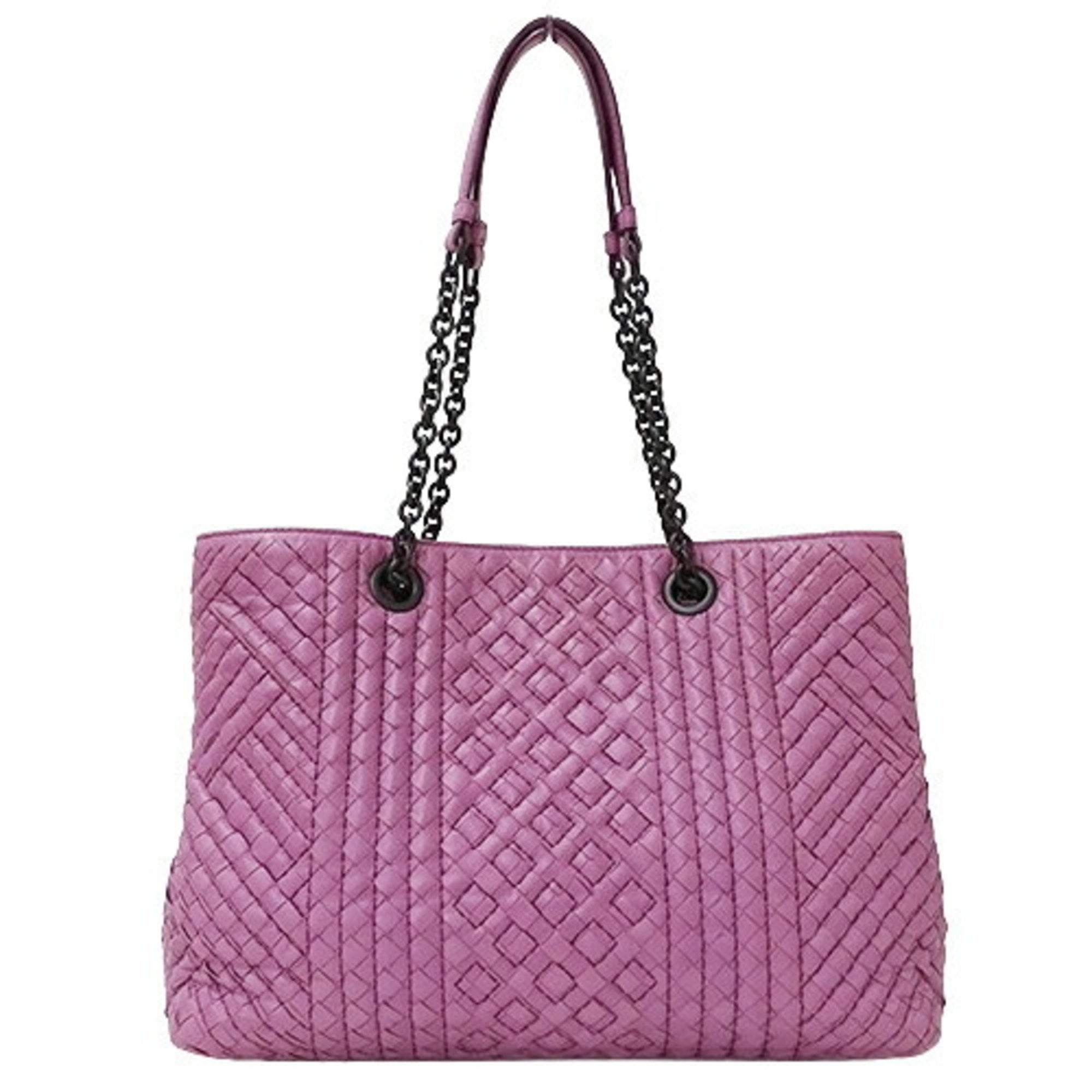 Bottega Veneta Pink Purple Leather Tote Bag (Pre-Owned)