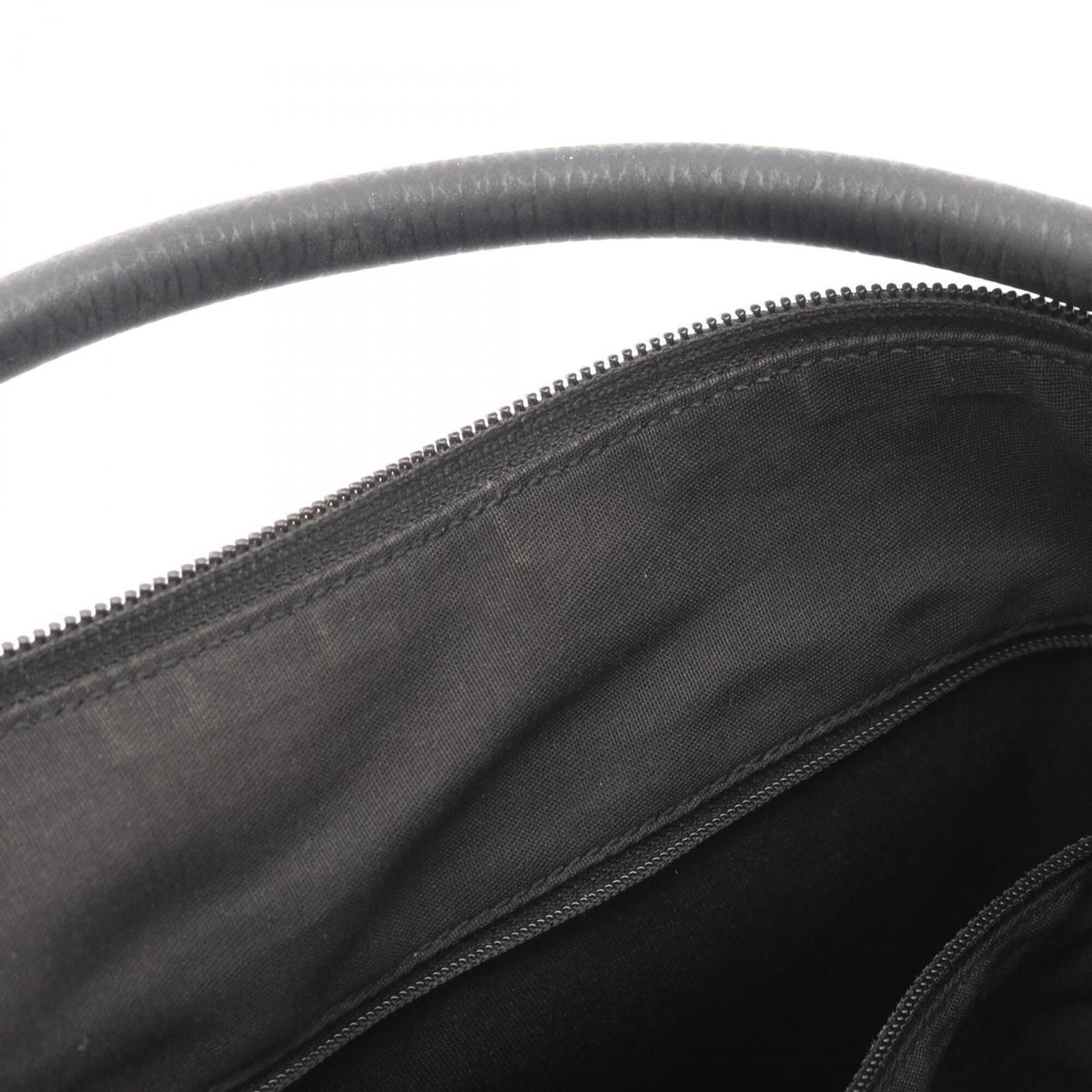 Gucci Black Nylon Leather Handbag Shoulder Bag (Pre-Owned)