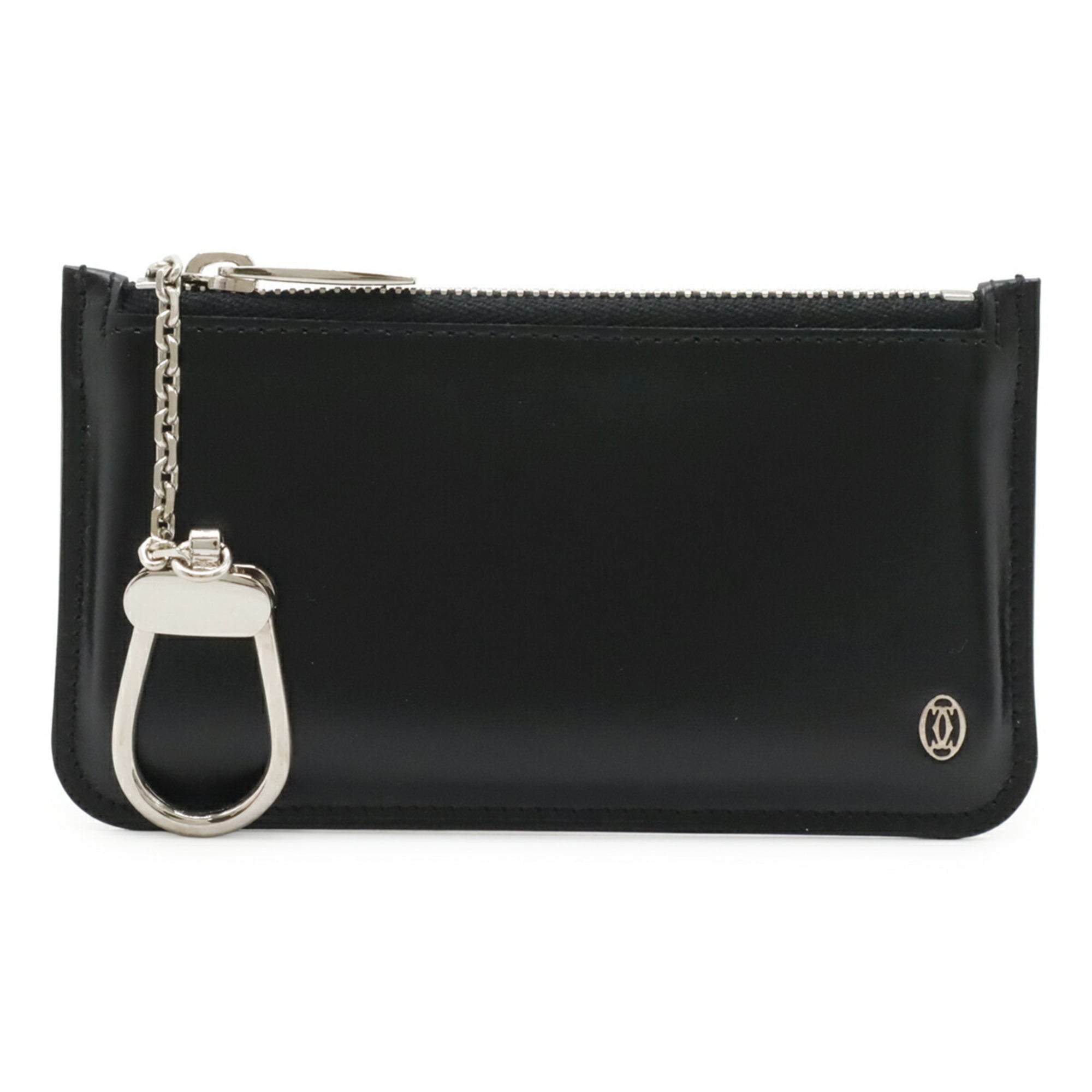 Cartier Black Leather Coin Purse/Coin Case (Pre-Owned)