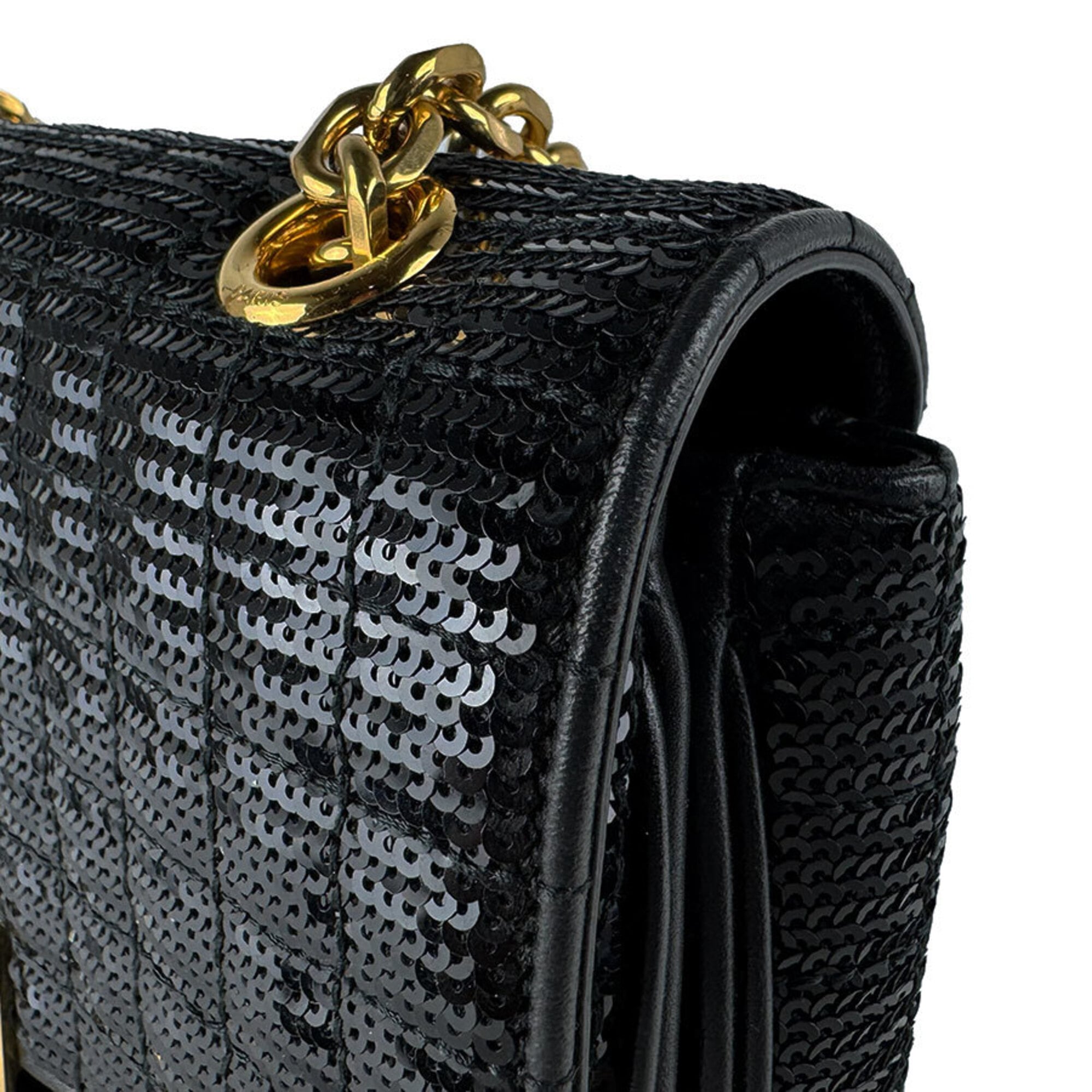 Celine Black Spangles Shoulder Bag (Pre-Owned)