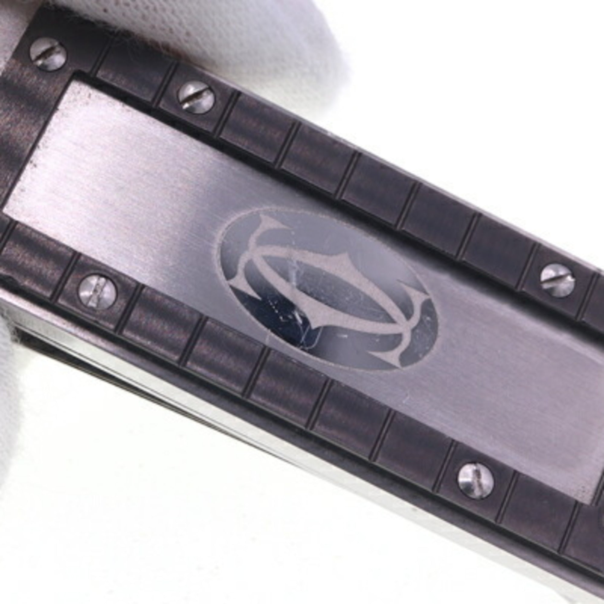 Cartier Santos Silver Black Stainless Steel Money Clip (Pre-Owned)