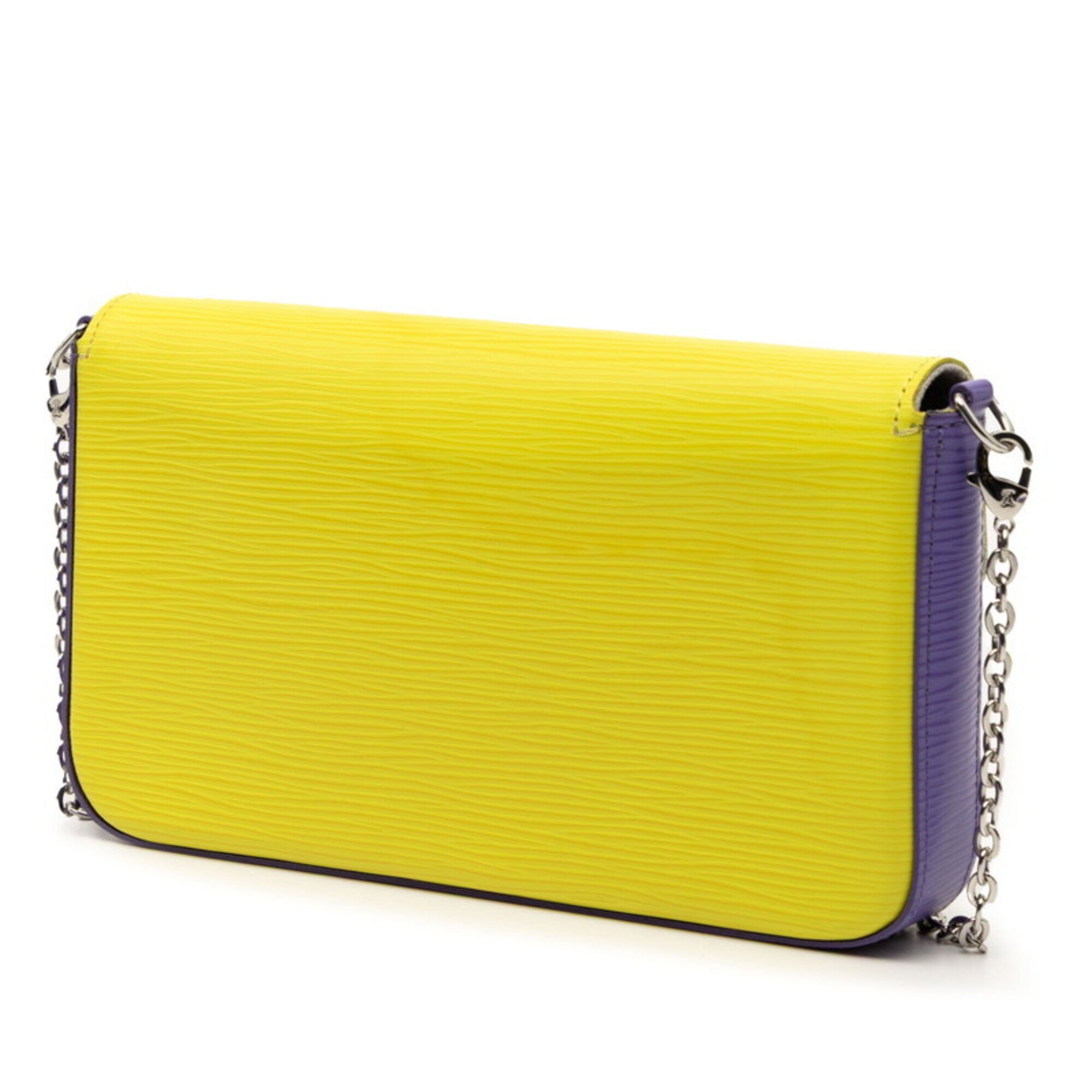 Louis Vuitton Gray Purple Yellow Leather Pochette (Pre-Owned)