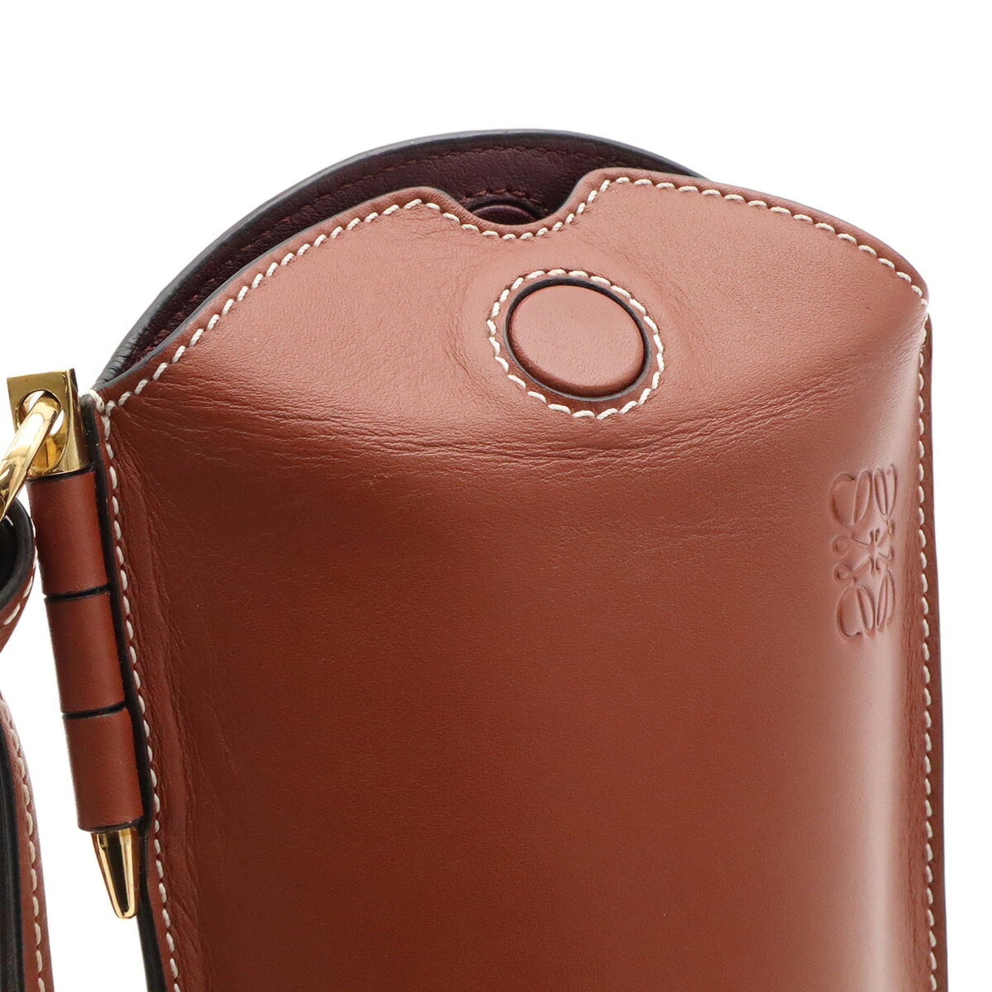 Loewe Brown Leather Pochette Pouch Shoulder Bag (Pre-Owned)