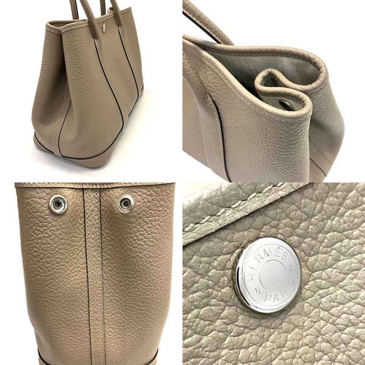 Hermes Beige Country Leather Handbag (Pre-Owned)