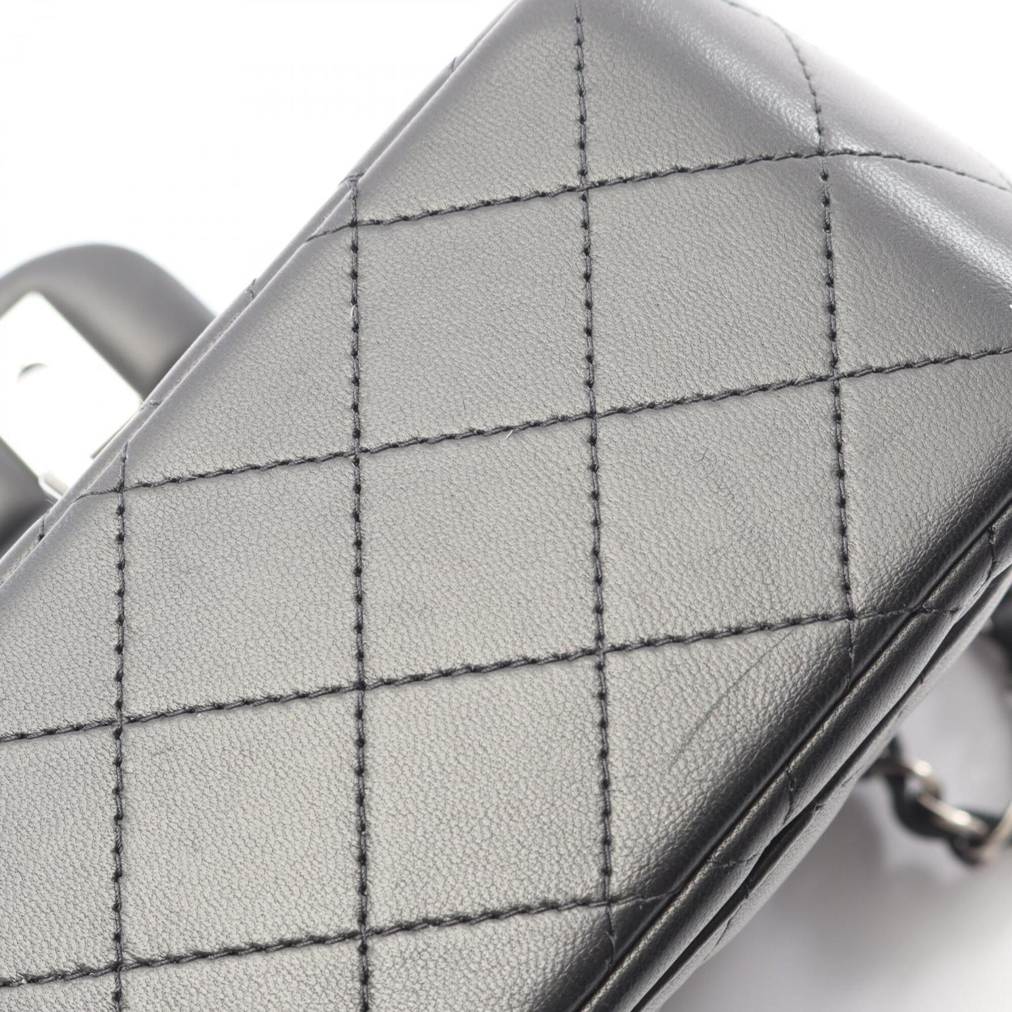 Chanel Black Leather Handbag Shoulder Bag (Pre-Owned)