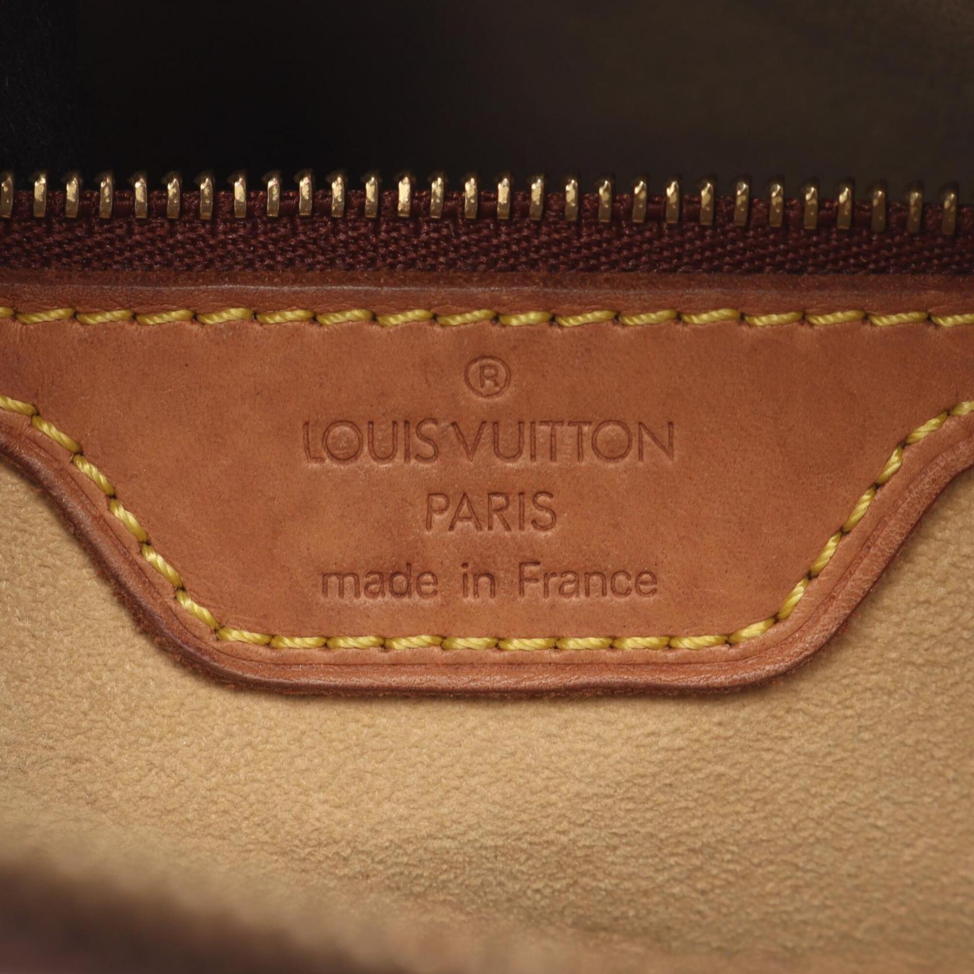 Louis Vuitton Brown Monogram Coated Canvas Leather Handbag Shoulder Bag (Pre-Owned)