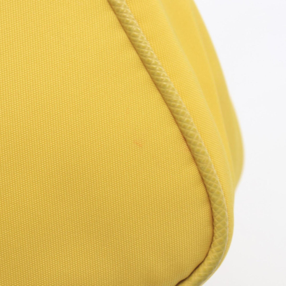 Prada Saffiano Yellow Nylon Leather Handbag (Pre-Owned)