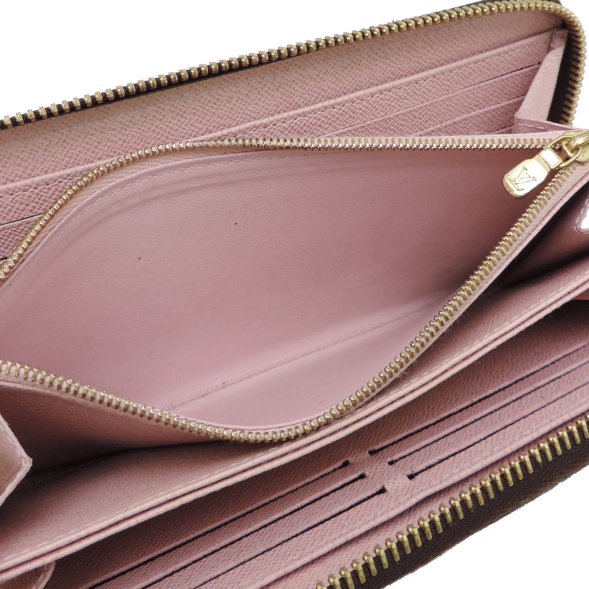 Louis Vuitton Brown Pink Rose Ballerine Monogram Rose Long Wallet (Bi-Fold) (Pre-Owned)