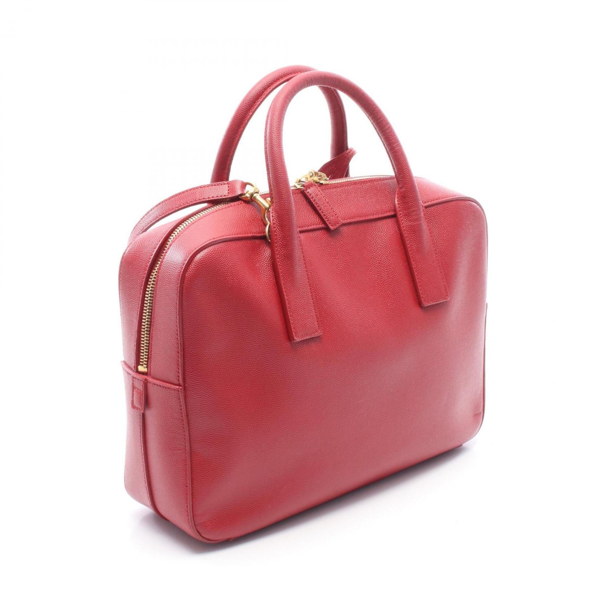 Yves Saint Laurent Red Color Leather Handbag (Pre-Owned)