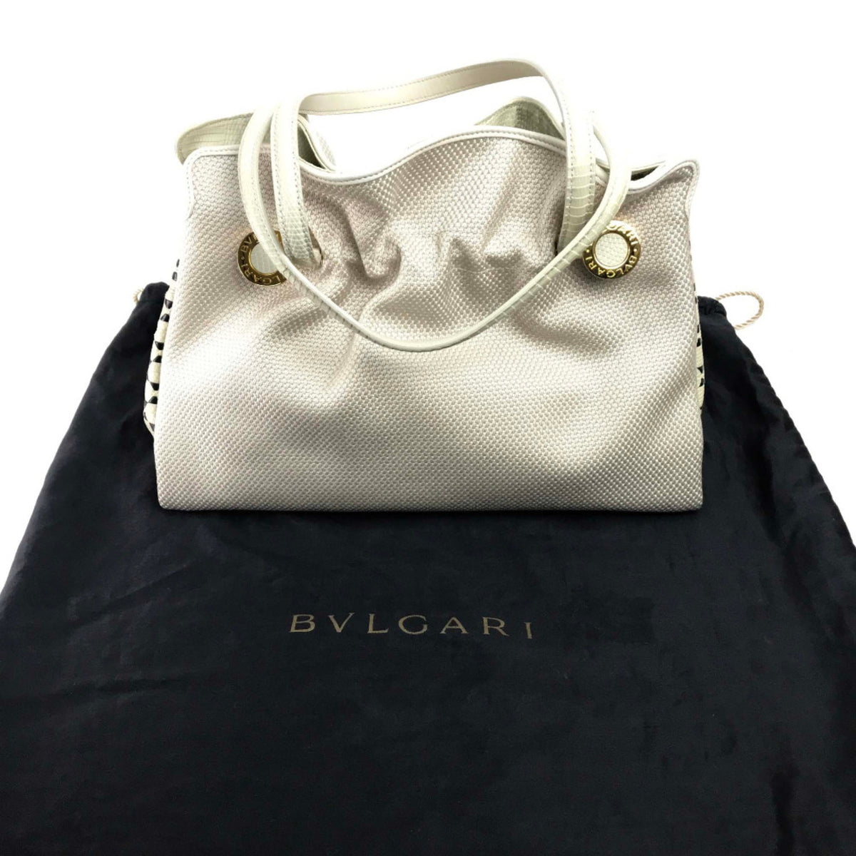 Bvlgari Beige Cloth Handbag (Pre-Owned)