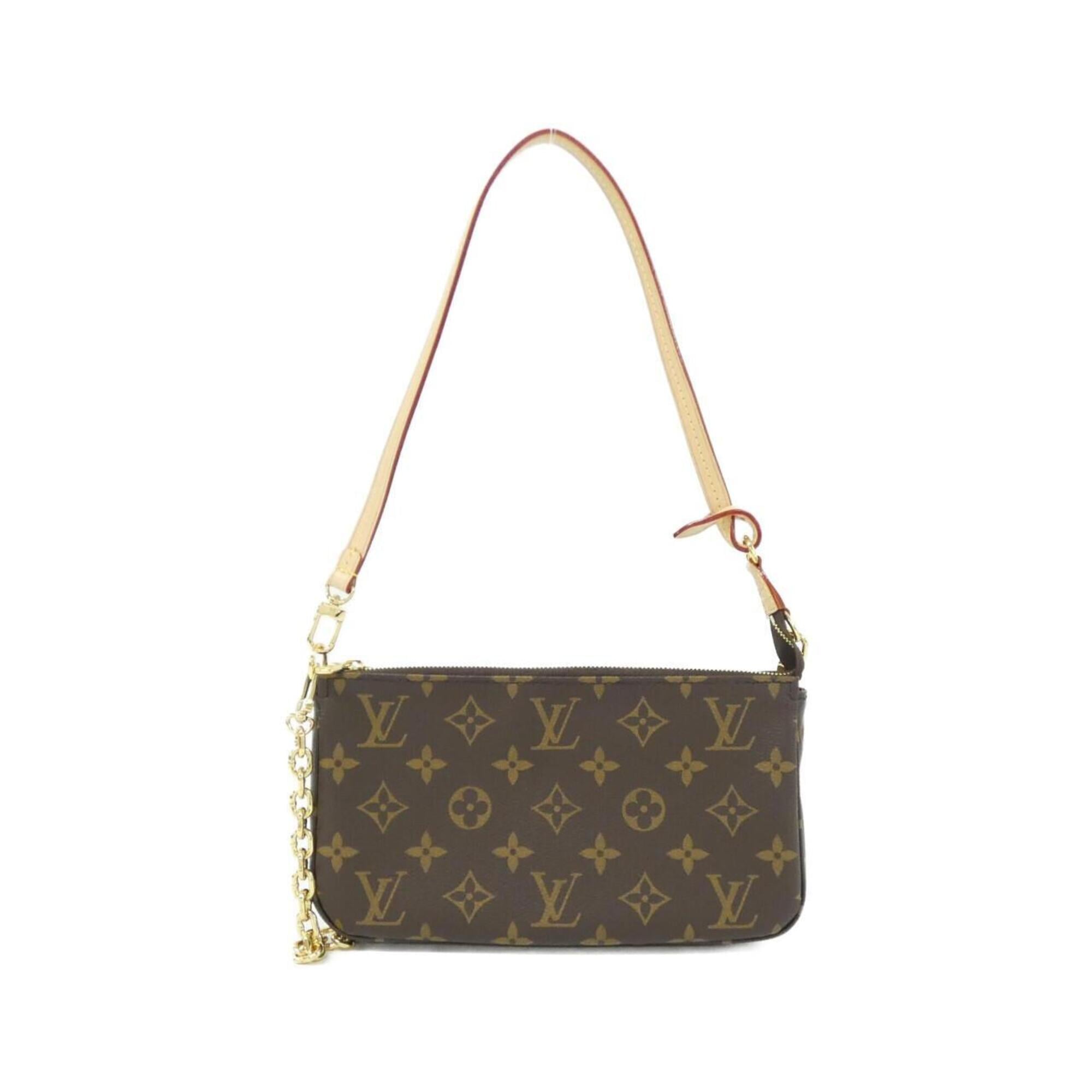Louis Vuitton Marron Monogram Coated Canvas Pochette Pouch (Pre-Owned)