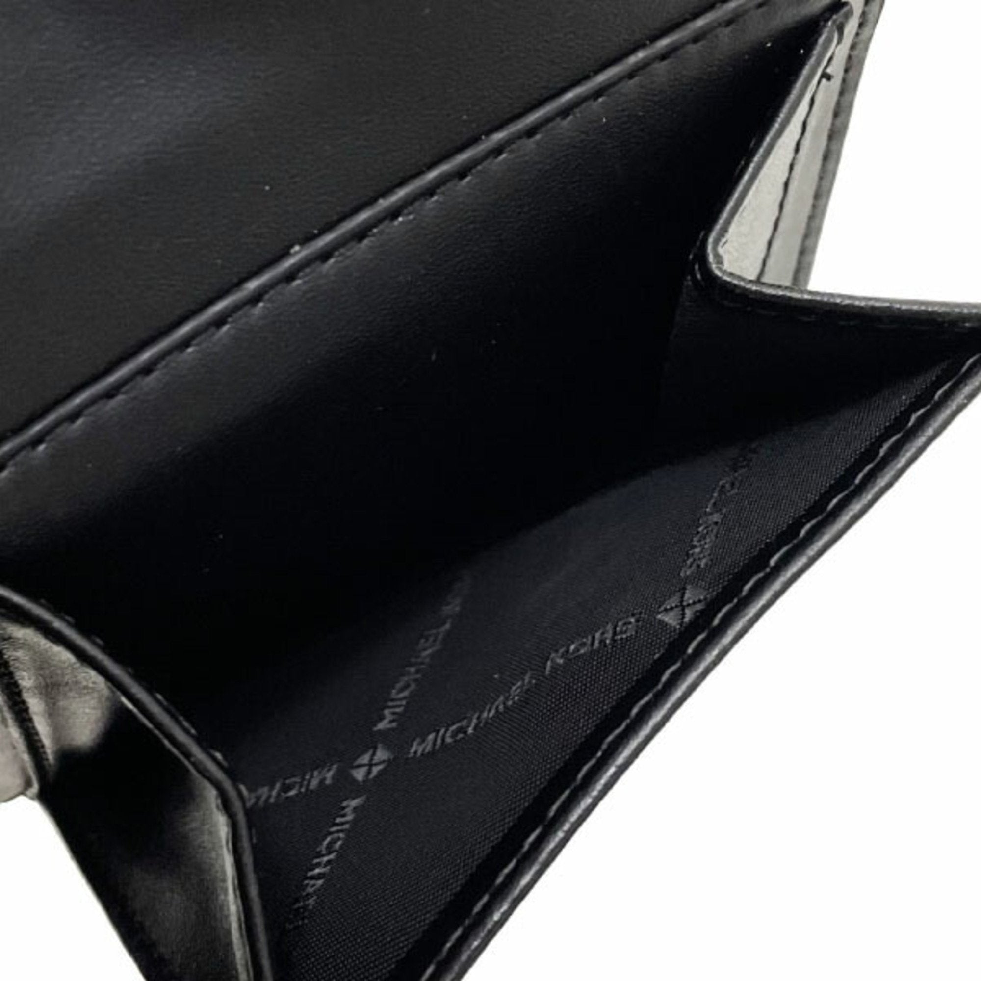 Michael Kors Black Pink White Pvc Leather Wallet (Bi-Fold) (Pre-Owned)