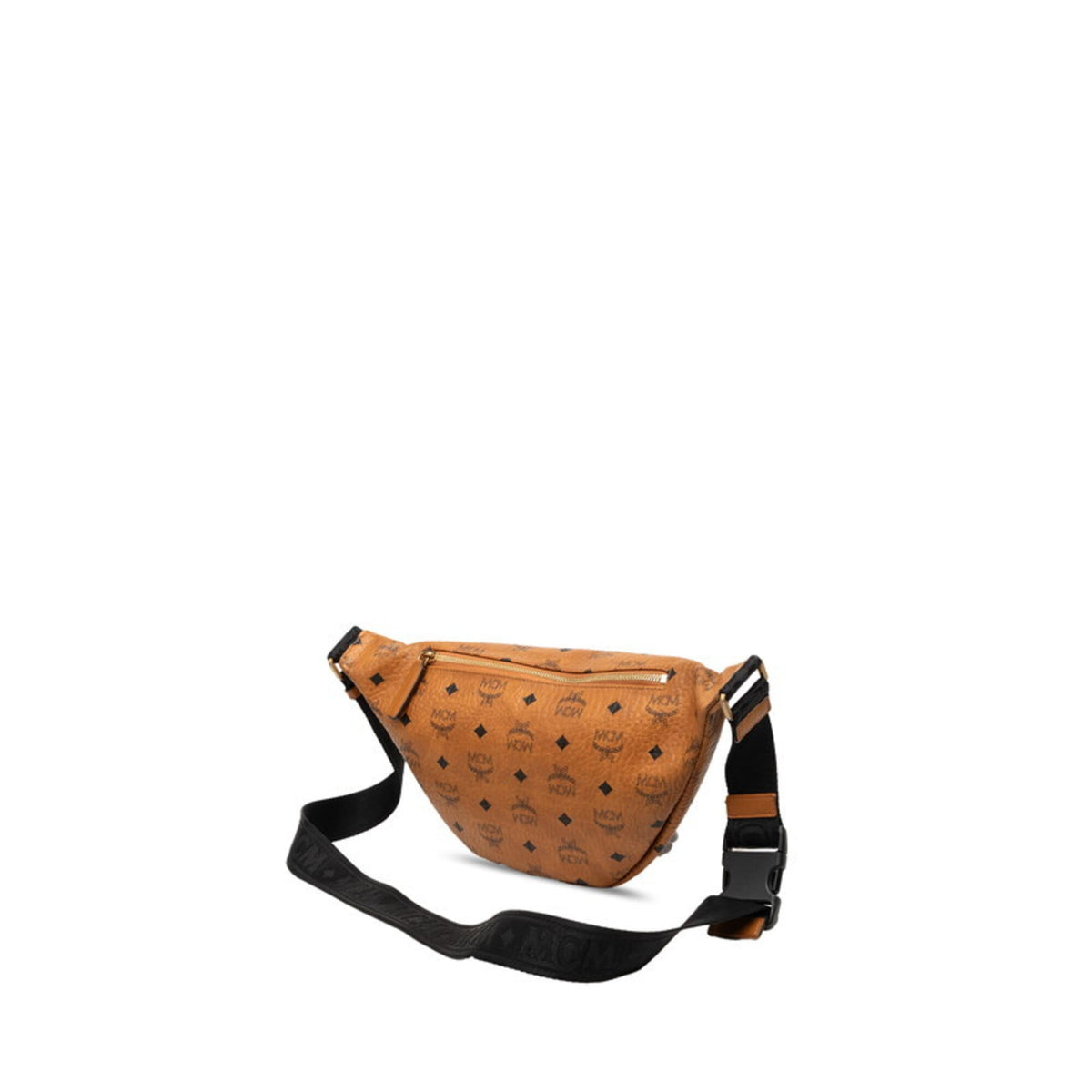 Mcm Visetos Brown Leather Shoulder Bag Sling Bag (Pre-Owned)