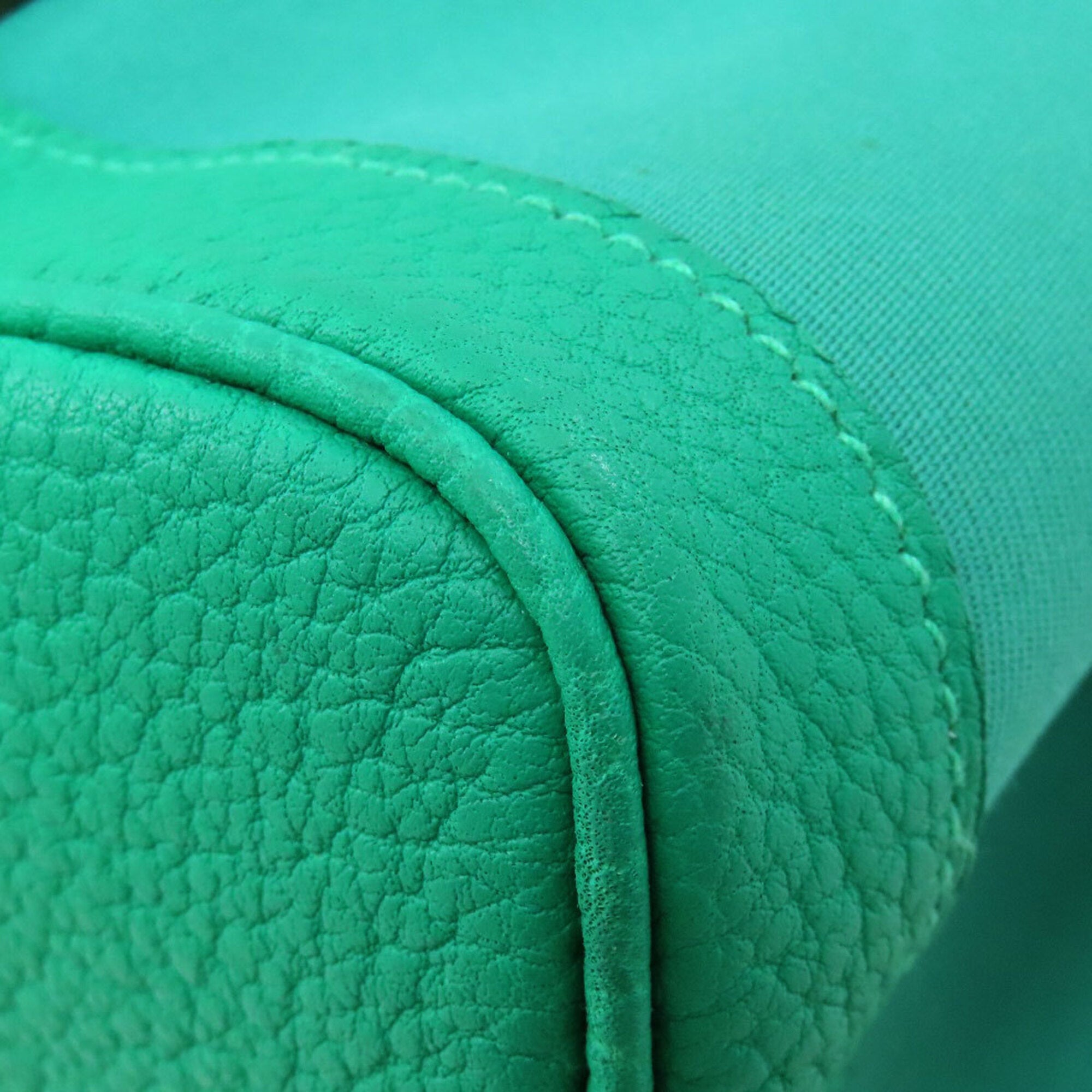 Hermes Garden Green Toile Officier Handbag (Pre-Owned)