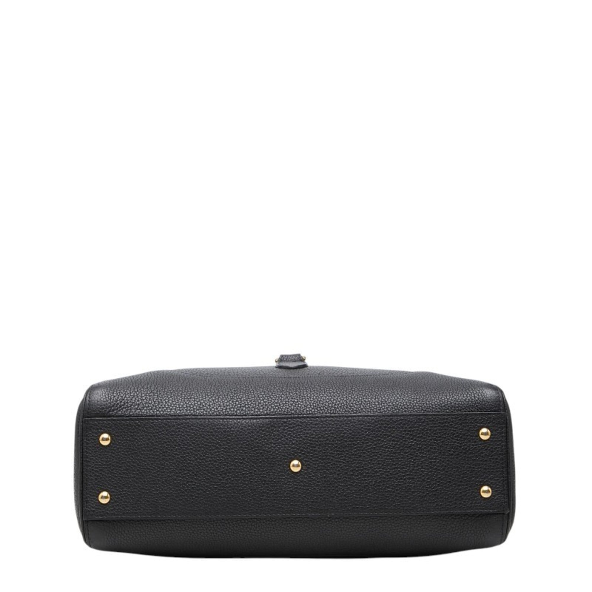 Gucci Black Leather Handbag Shoulder Bag (Pre-Owned)
