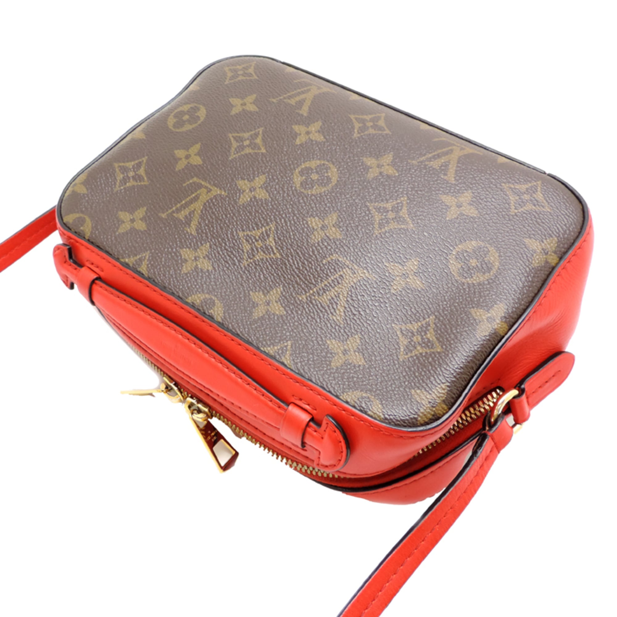 Louis Vuitton Coquelicots Red Color Monogram Leather Shoulder Bag (Pre-Owned)