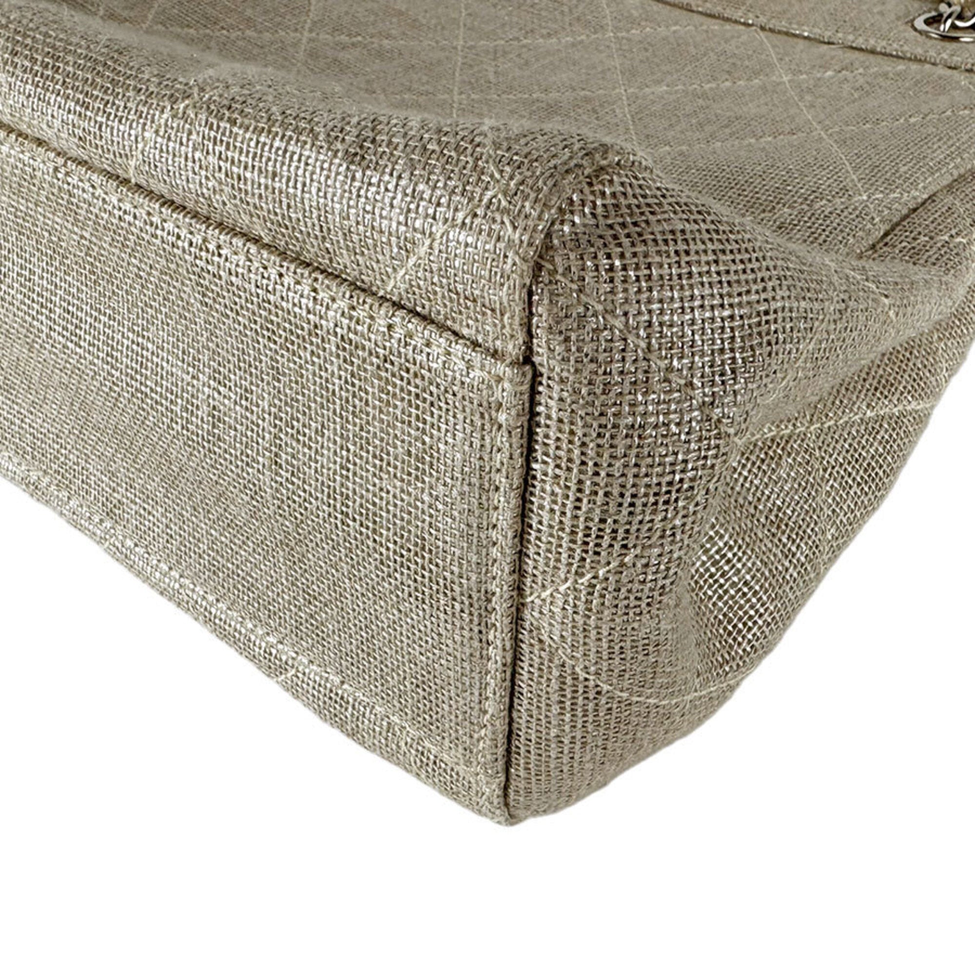 Chanel Beige Coated Canvas Shoulder Bag (Pre-Owned)