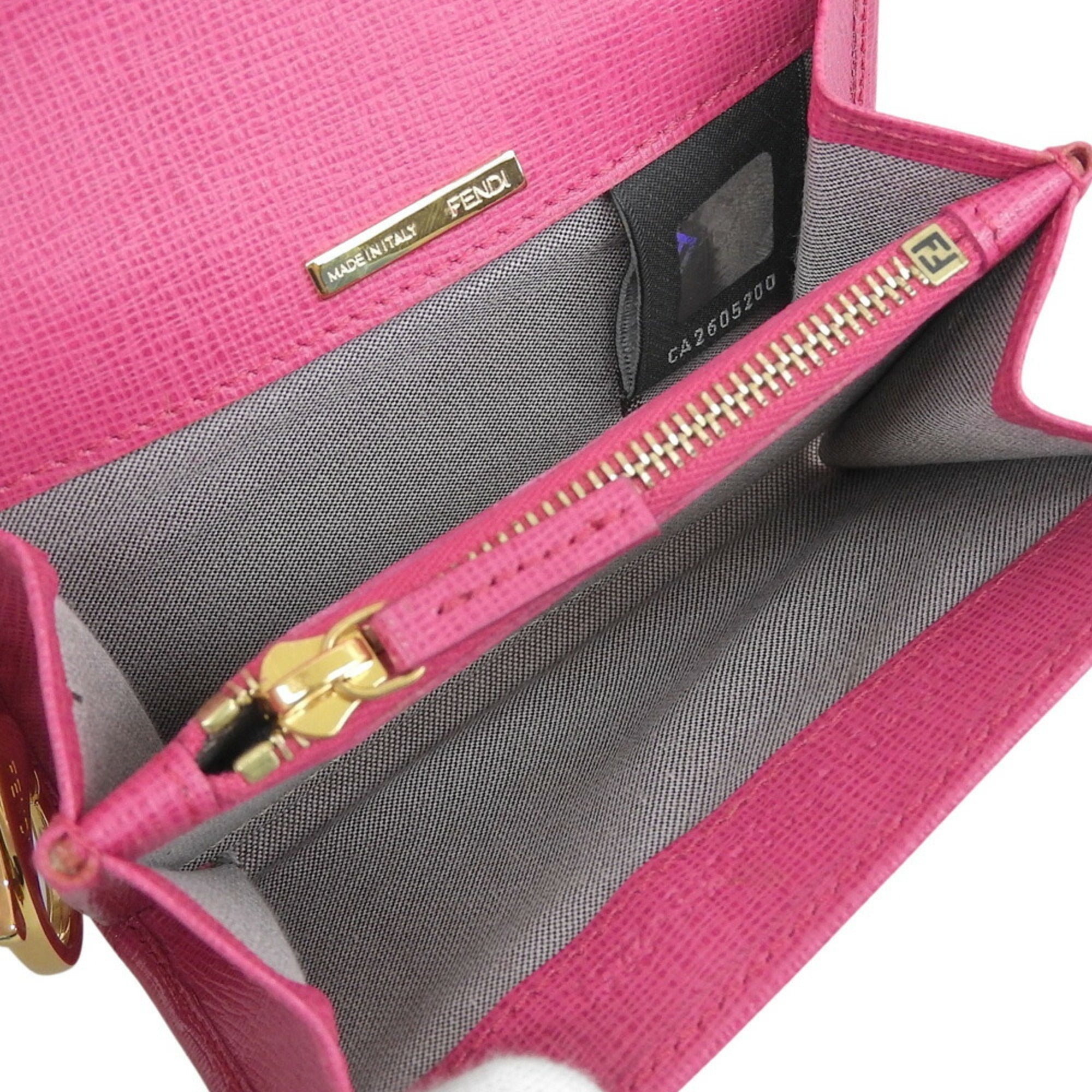 Fendi Pink Leather Wallet (Bi-Fold) (Pre-Owned)